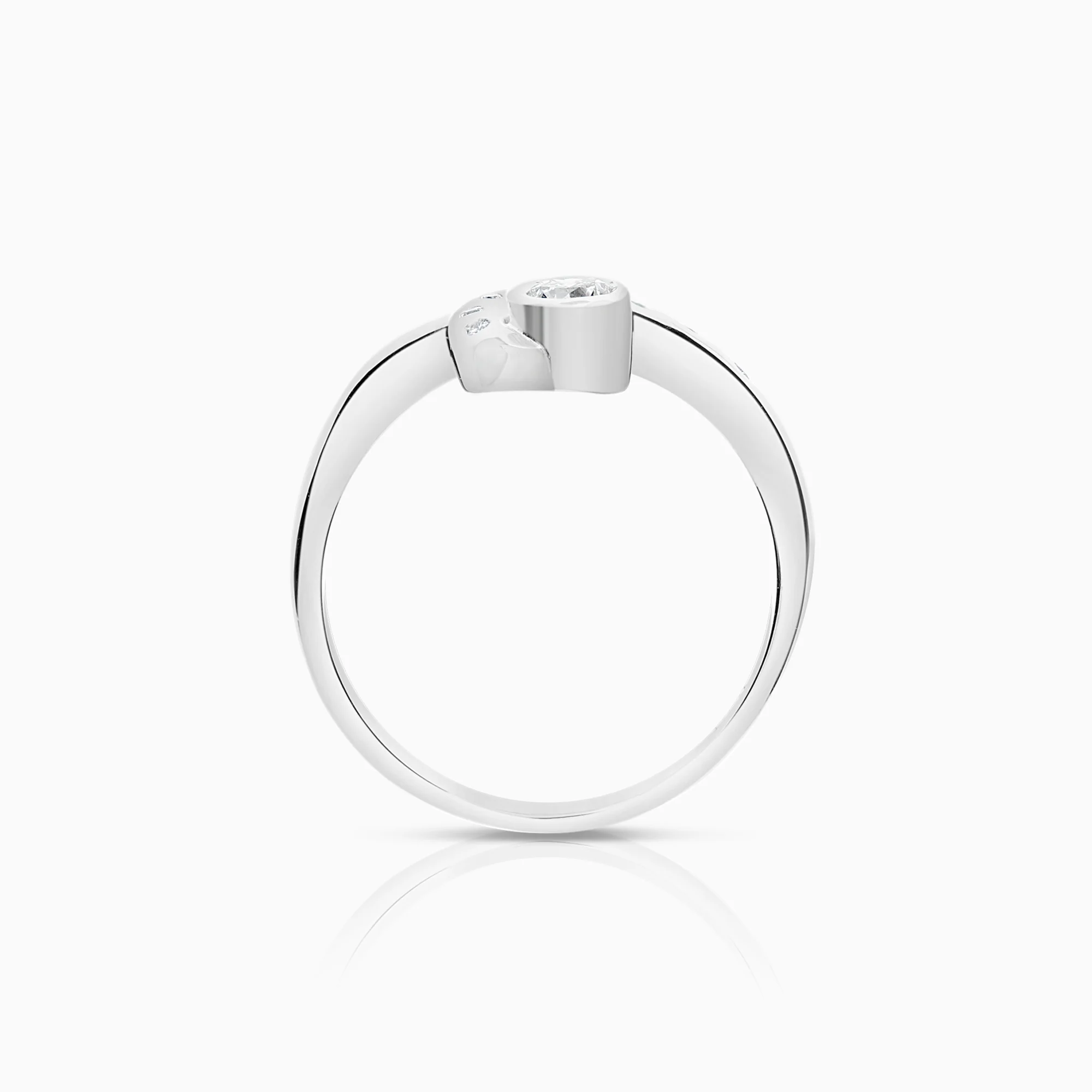 Diamond ring 0.21ct 18K white gold - Image 2