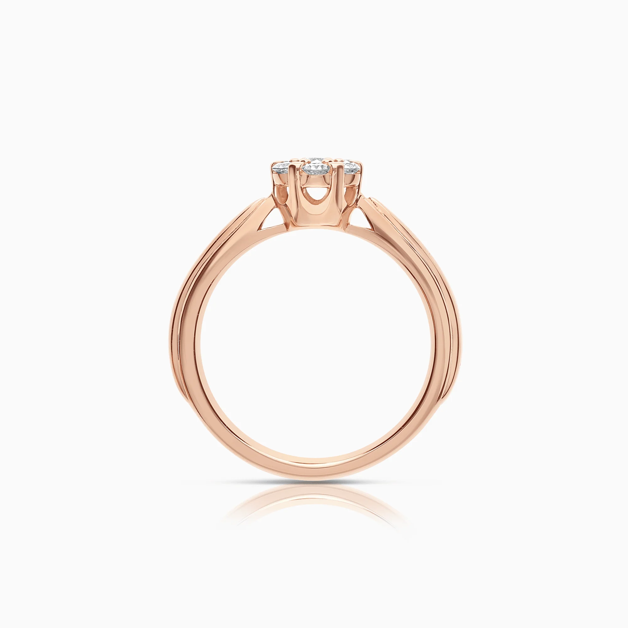 Diamond ring 0.23ct 18K rose gold - Image 2