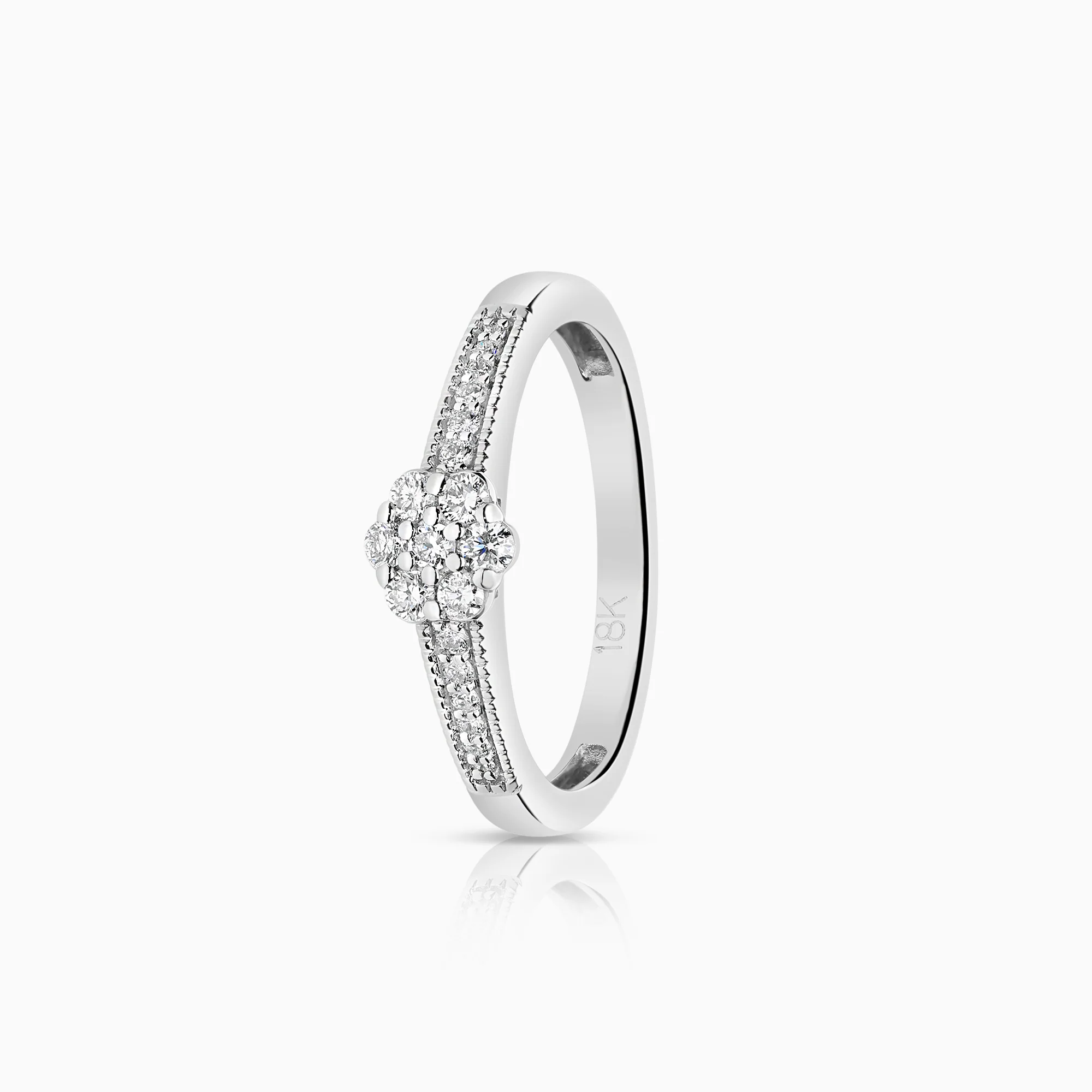 Diamond ring 0.23ct 18K white gold