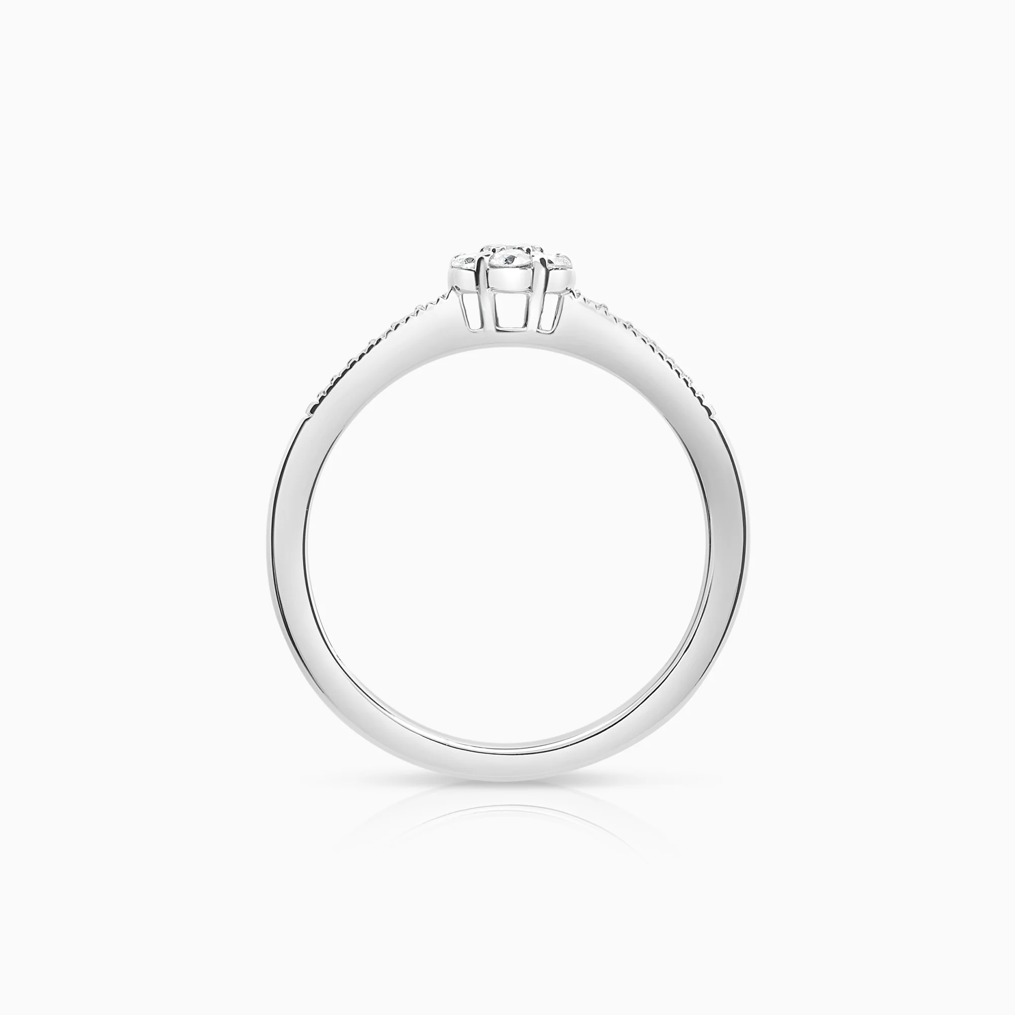 Diamond ring 0.23ct 18K white gold - Image 2