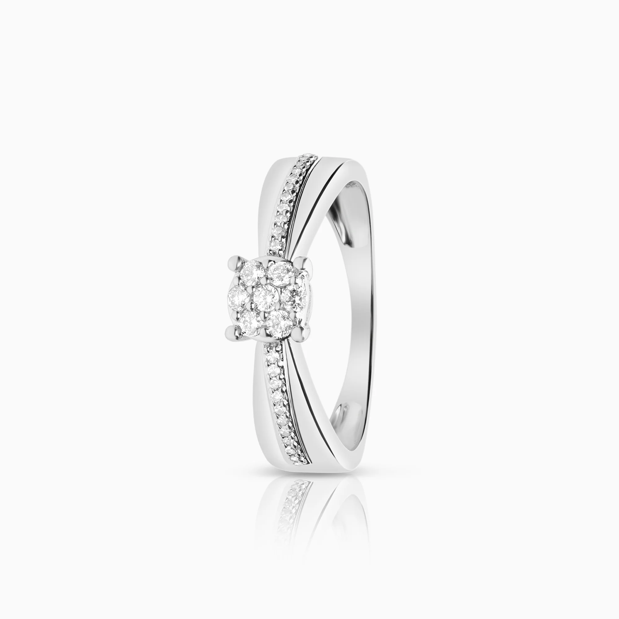 Diamond ring 0.24ct 18K white gold