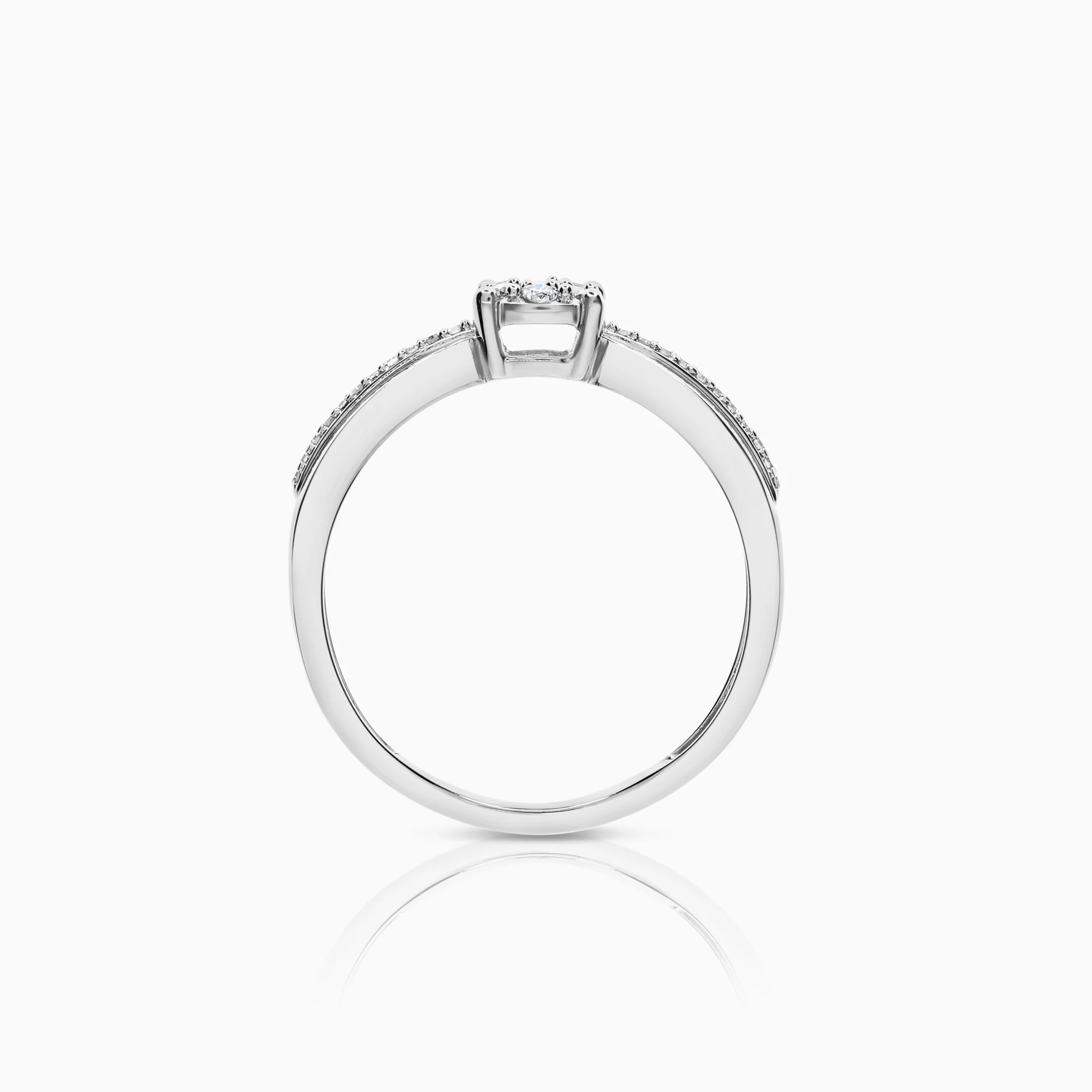 Diamond ring 0.24ct 18K white gold - Image 2