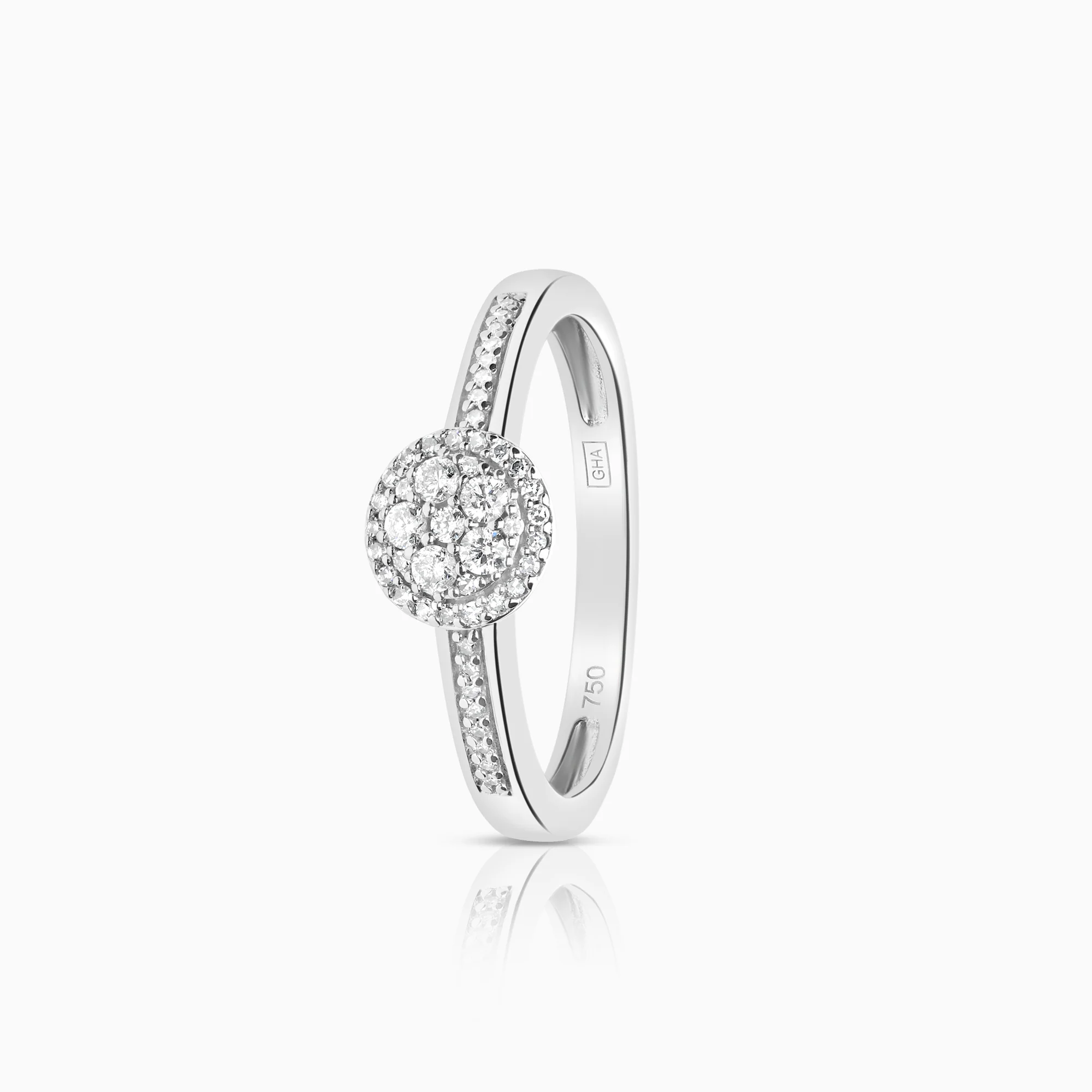 Diamond ring 0.21ct 18K white gold