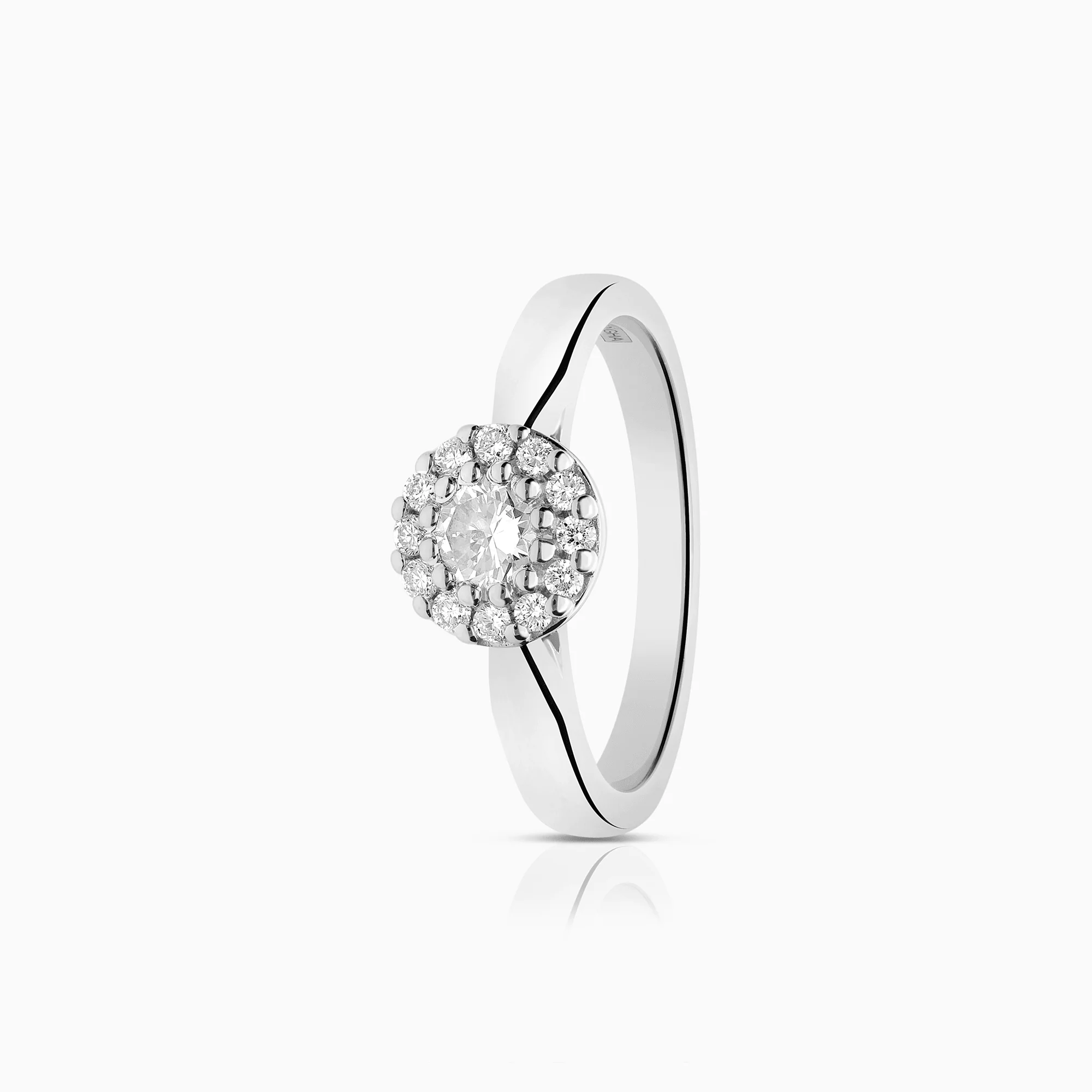 Diamond ring 0.32ct 18K white gold
