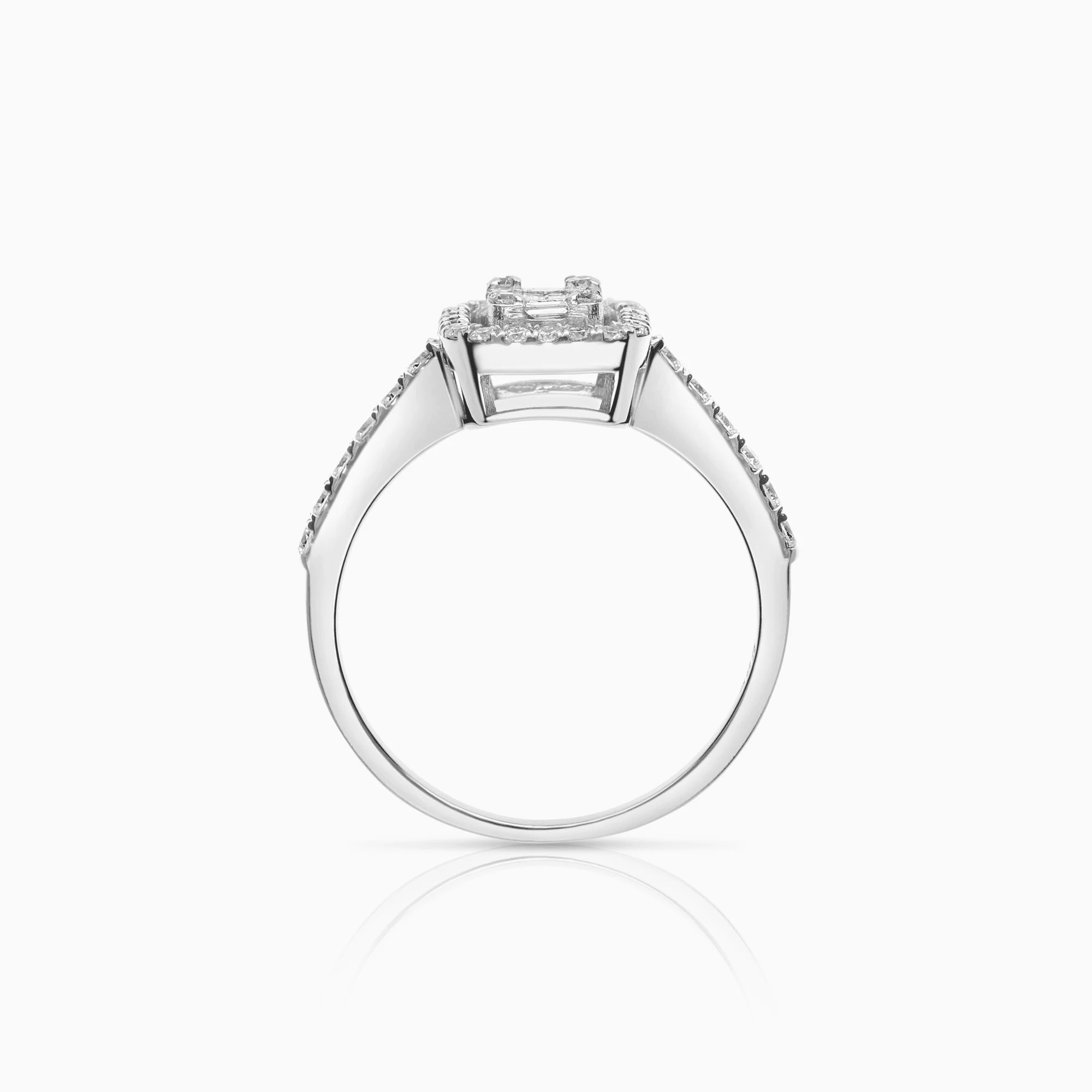 Diamond ring 0.39ct 14K white gold - Image 2
