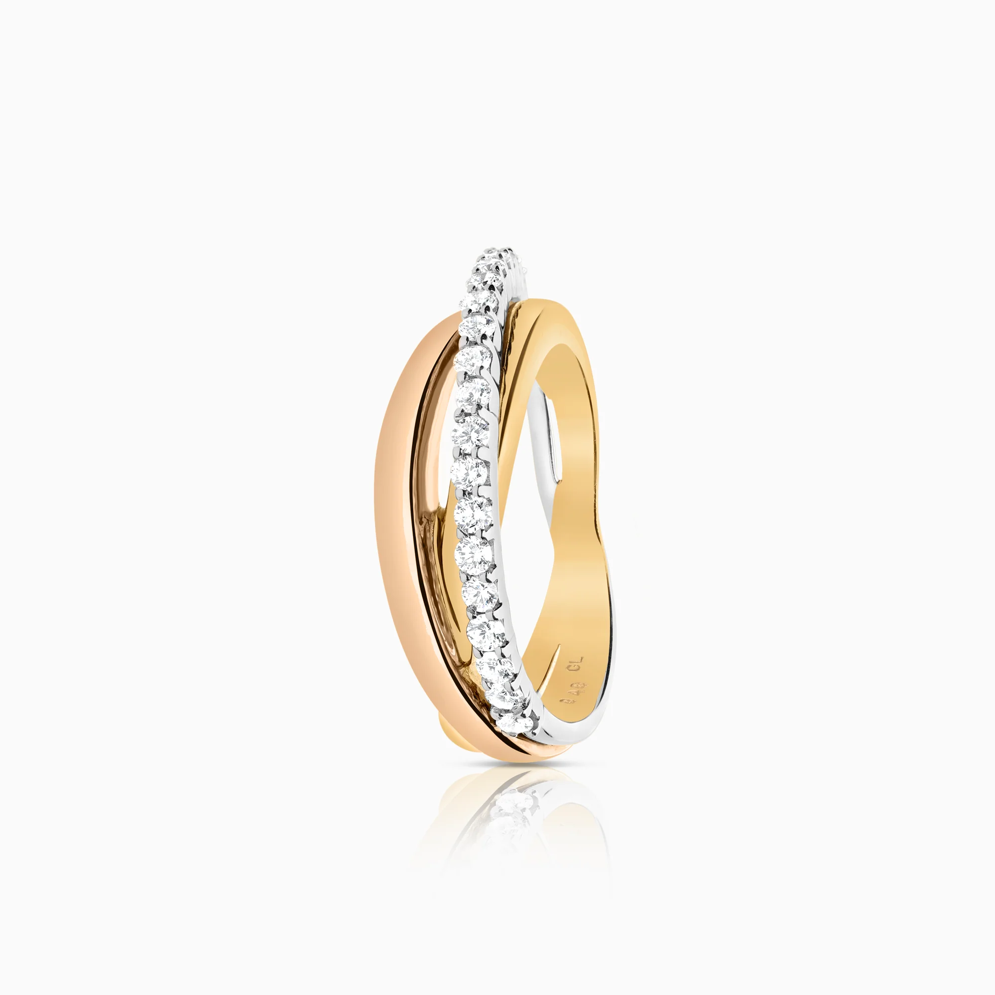 Diamond ring 0.40ct 18K gold/white gold/rose gold