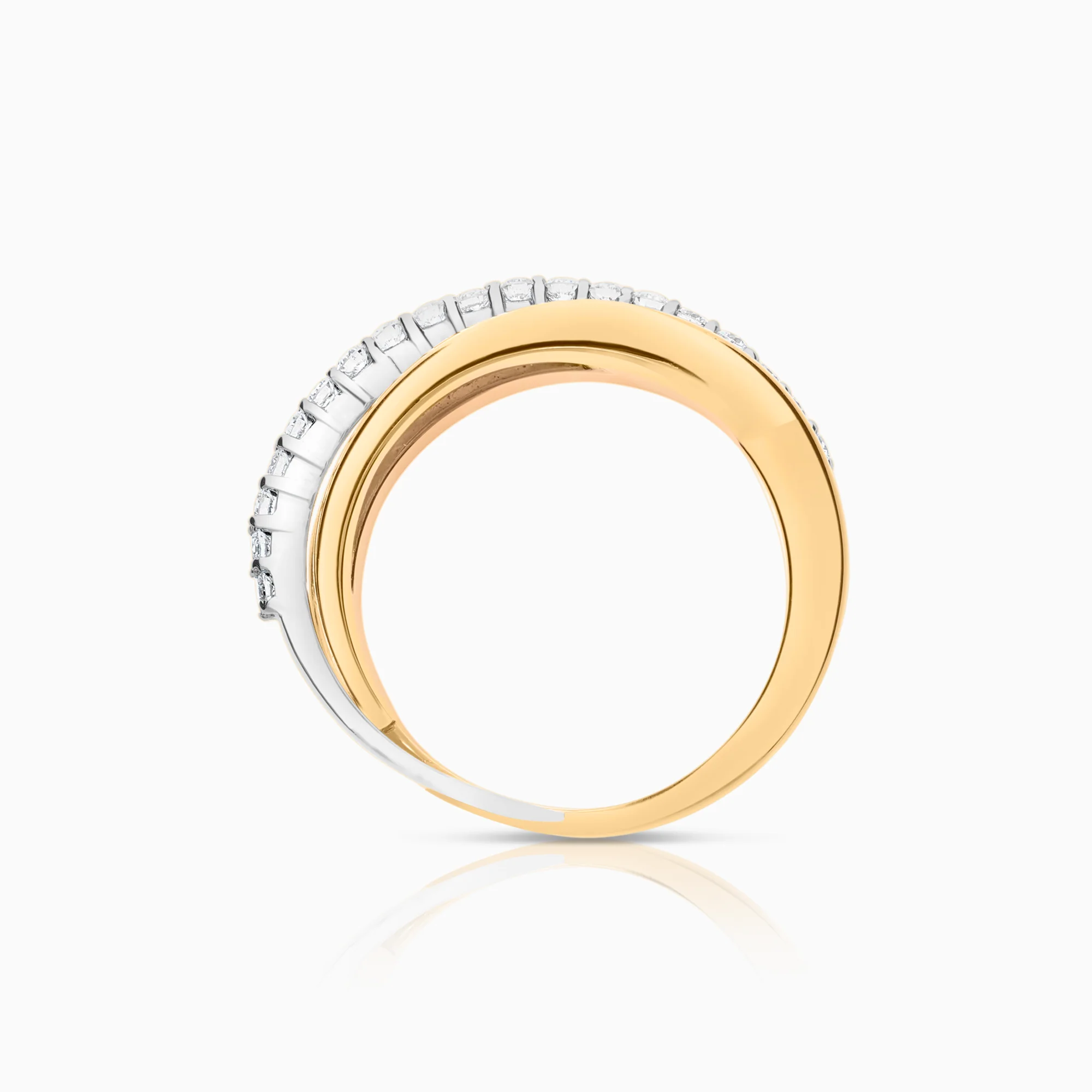 Diamond ring 0.40ct 18K gold/white gold/rose gold - Image 2