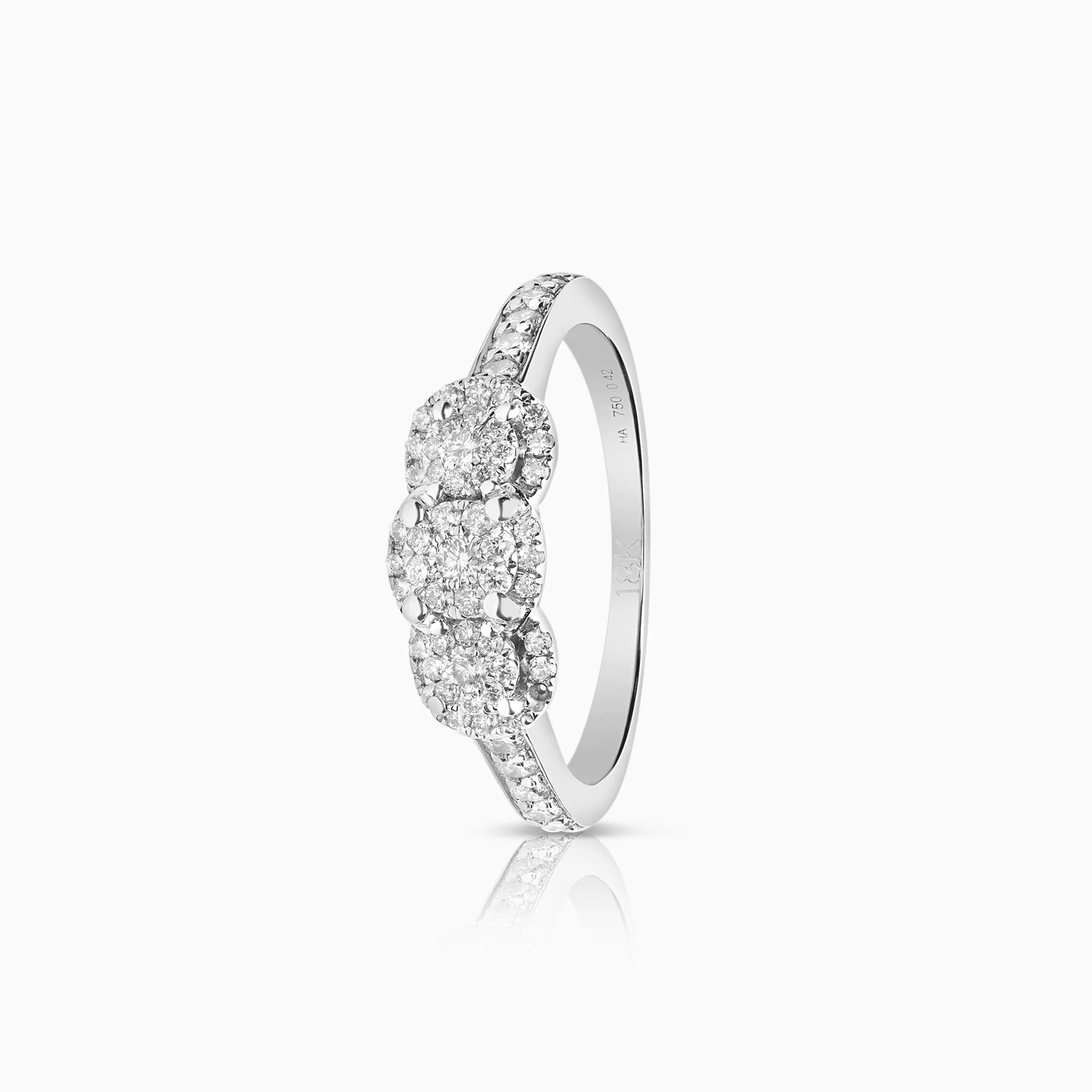 Diamond Ring 0.42ct 18K White Gold
