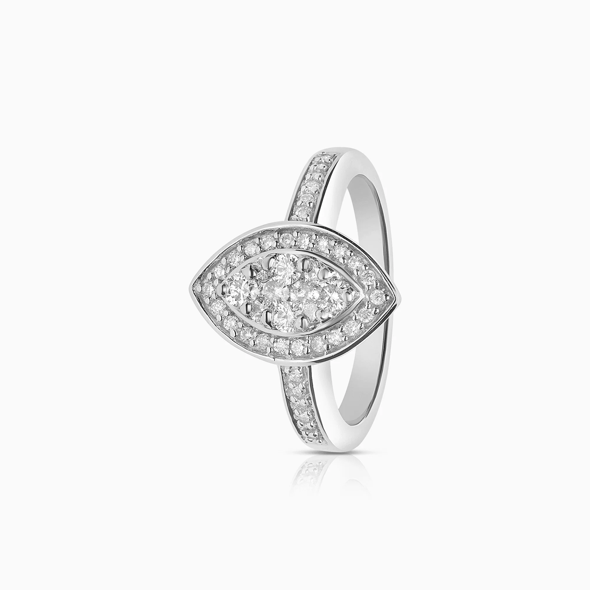 Diamond ring 0.50ct 18K white gold