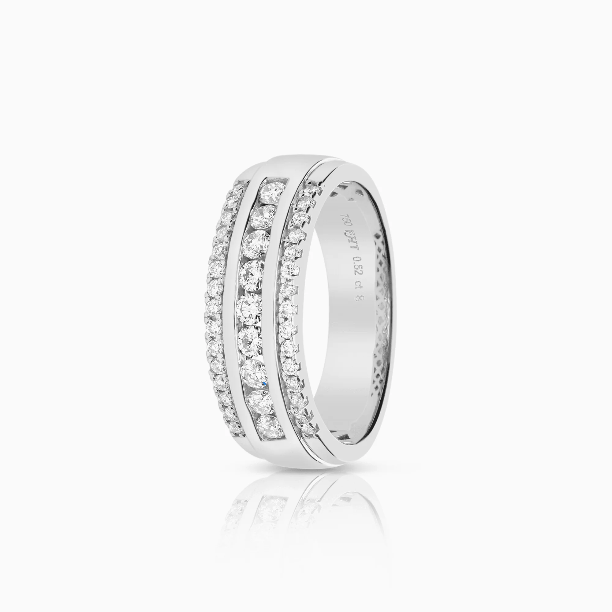 Diamond ring 0.52ct 18K white gold