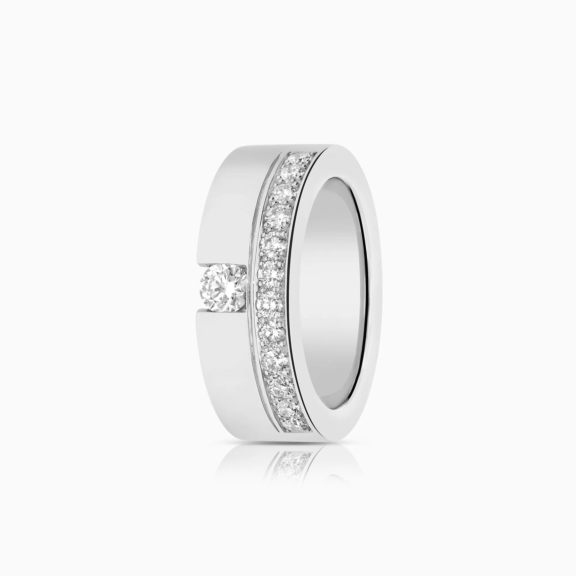 Diamond ring 0.56ct 18K white gold