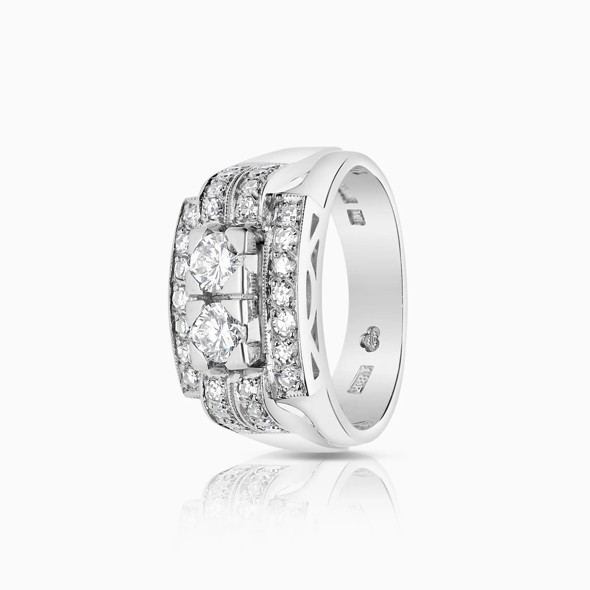 Diamond ring 0.60ct 18K white gold