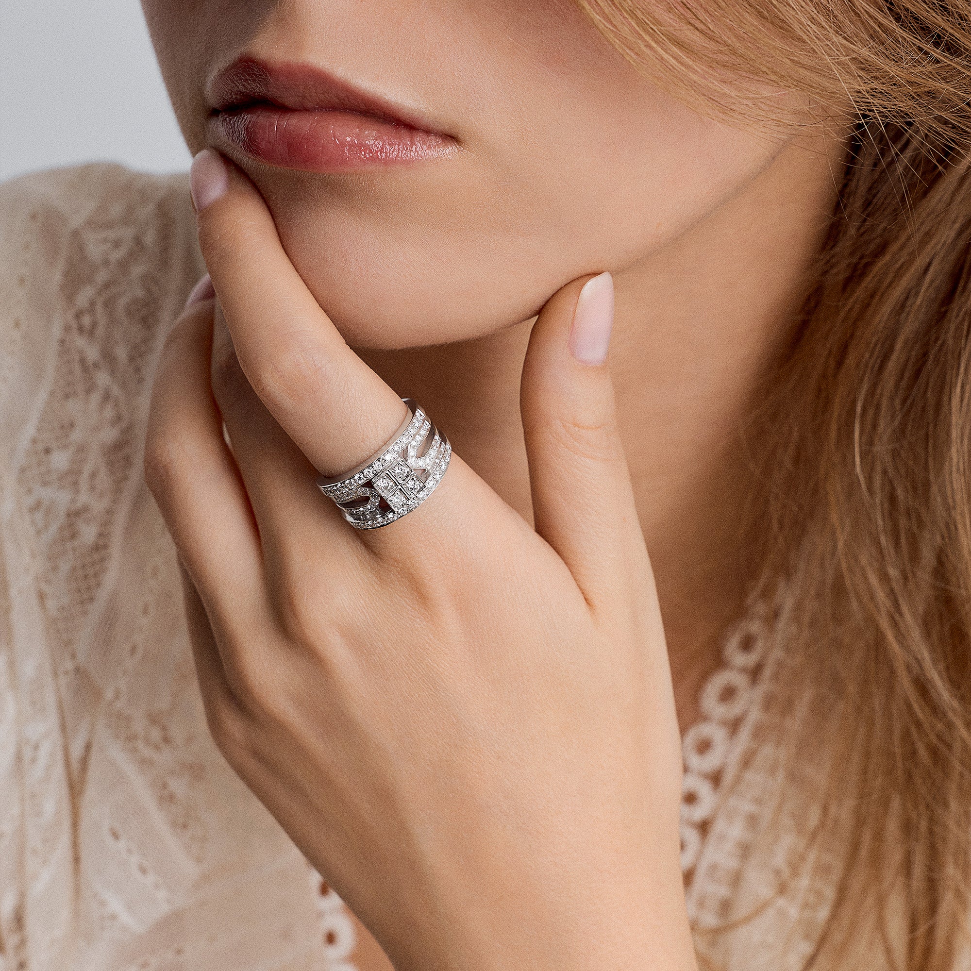 Diamond ring 0.75ct 18K white gold - Image 2