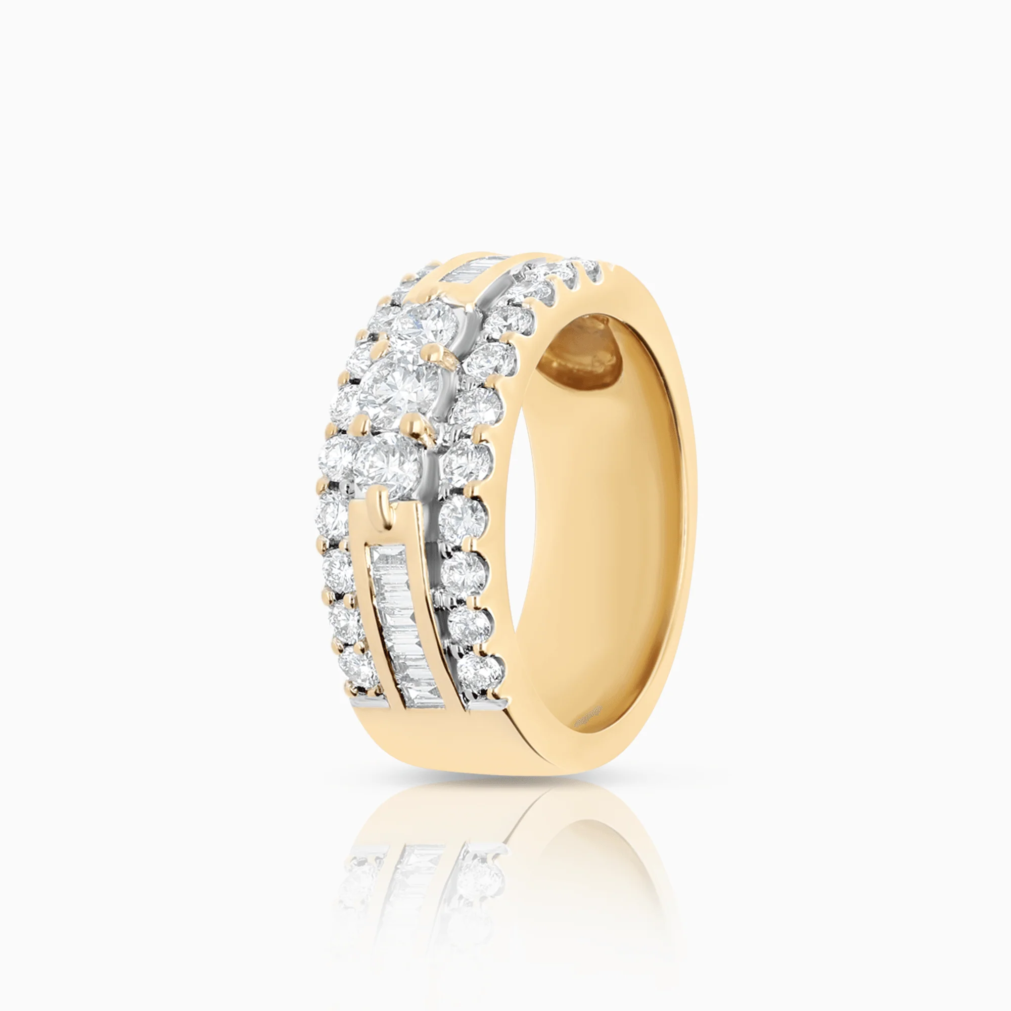 Diamond ring 1.03ct 18K yellow gold - Image 3