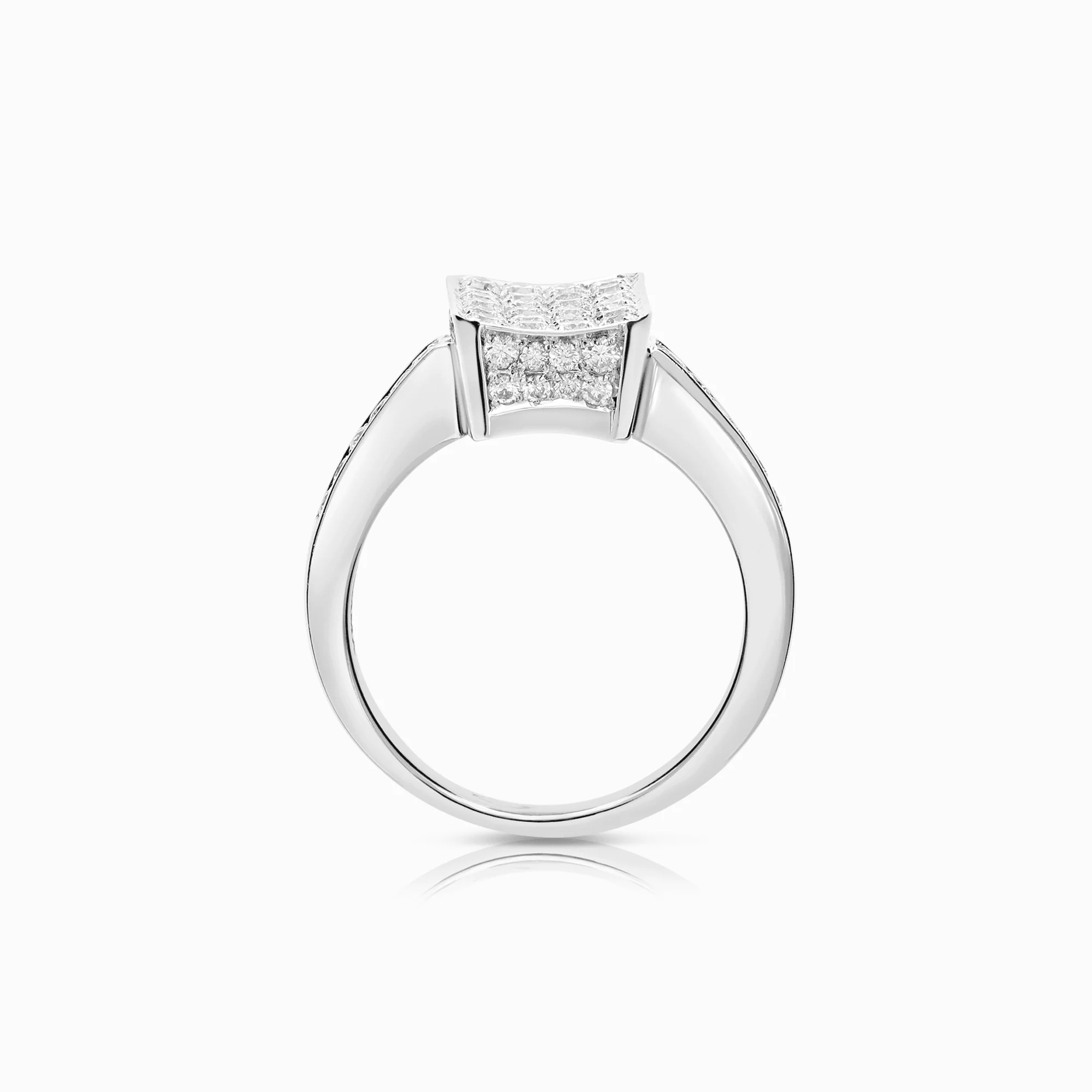 Diamond ring 1.12ct 18K white gold - Image 2