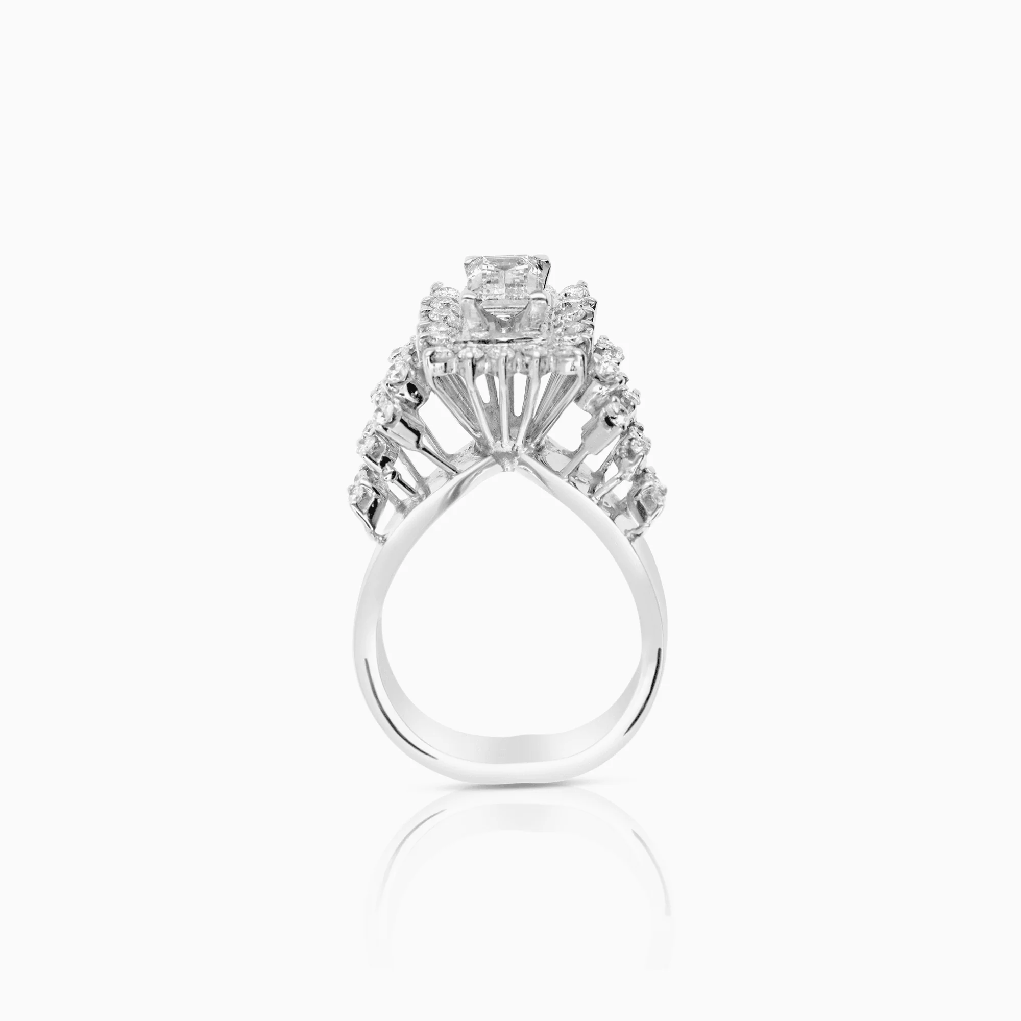 Diamond ring 1.67ct white gold - Image 4