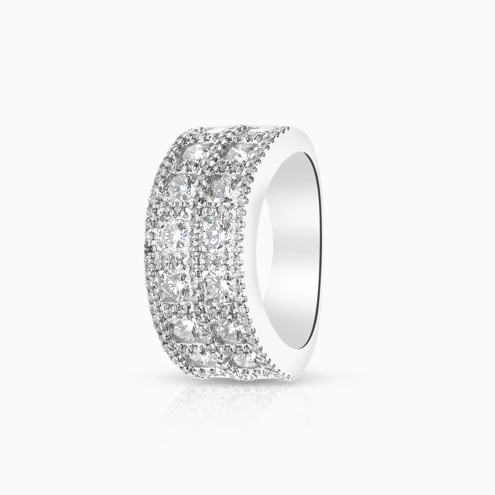 Diamond ring 2.09ct 14K white gold