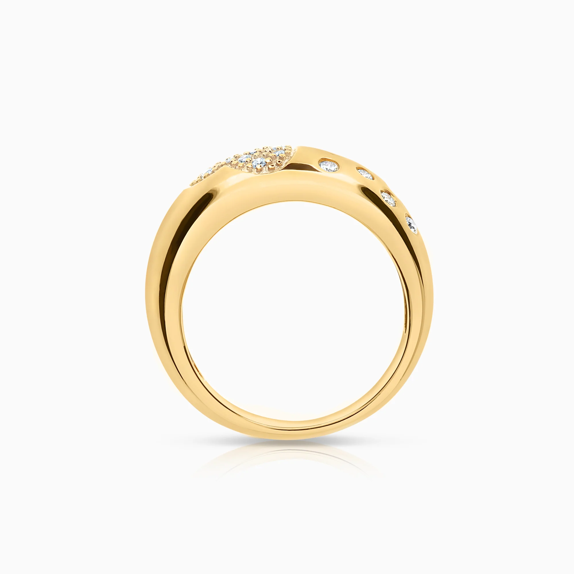 Diamond ring 9.59g 18K yellow gold - Image 2