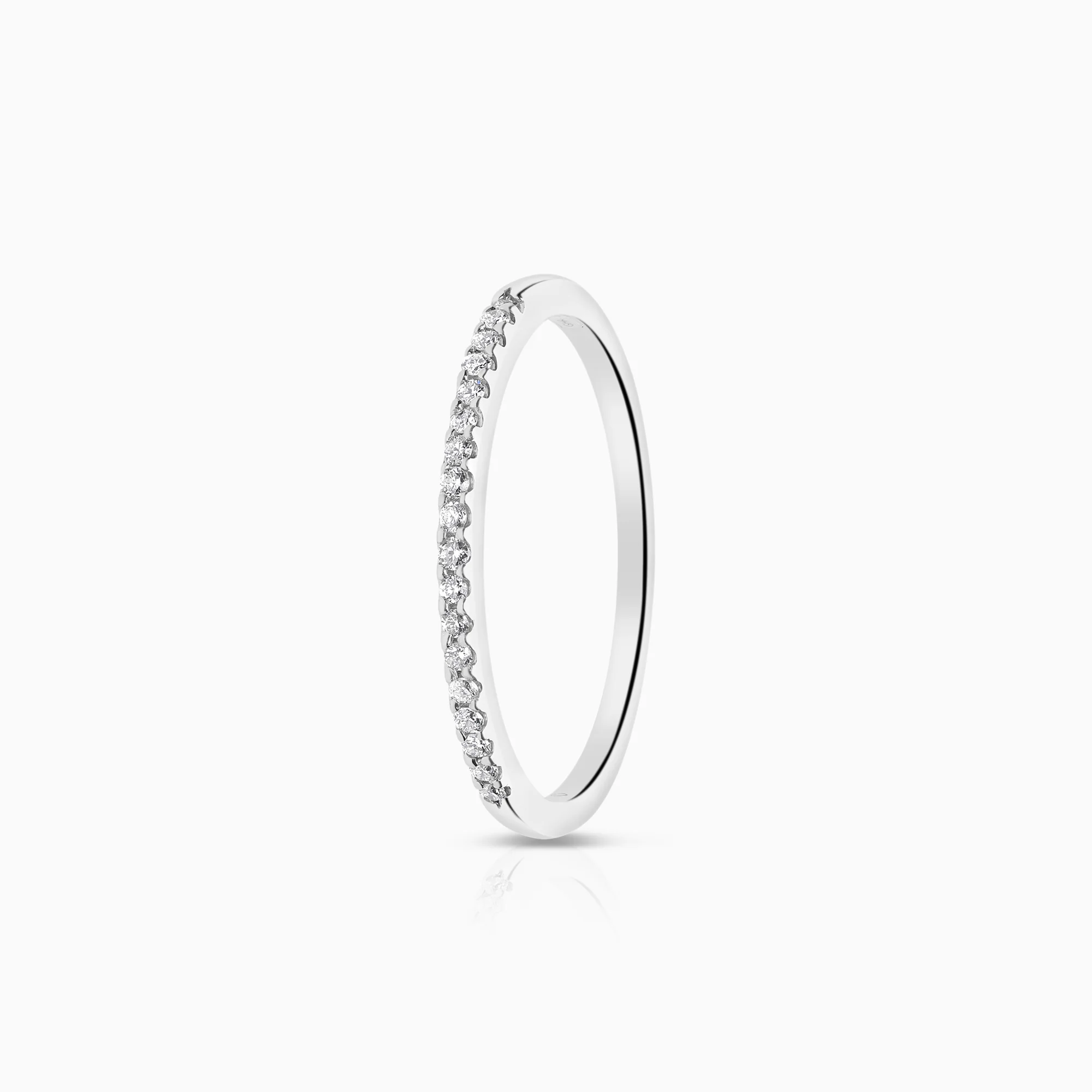 Diamond ring Eternity 0.13ct 18K white gold