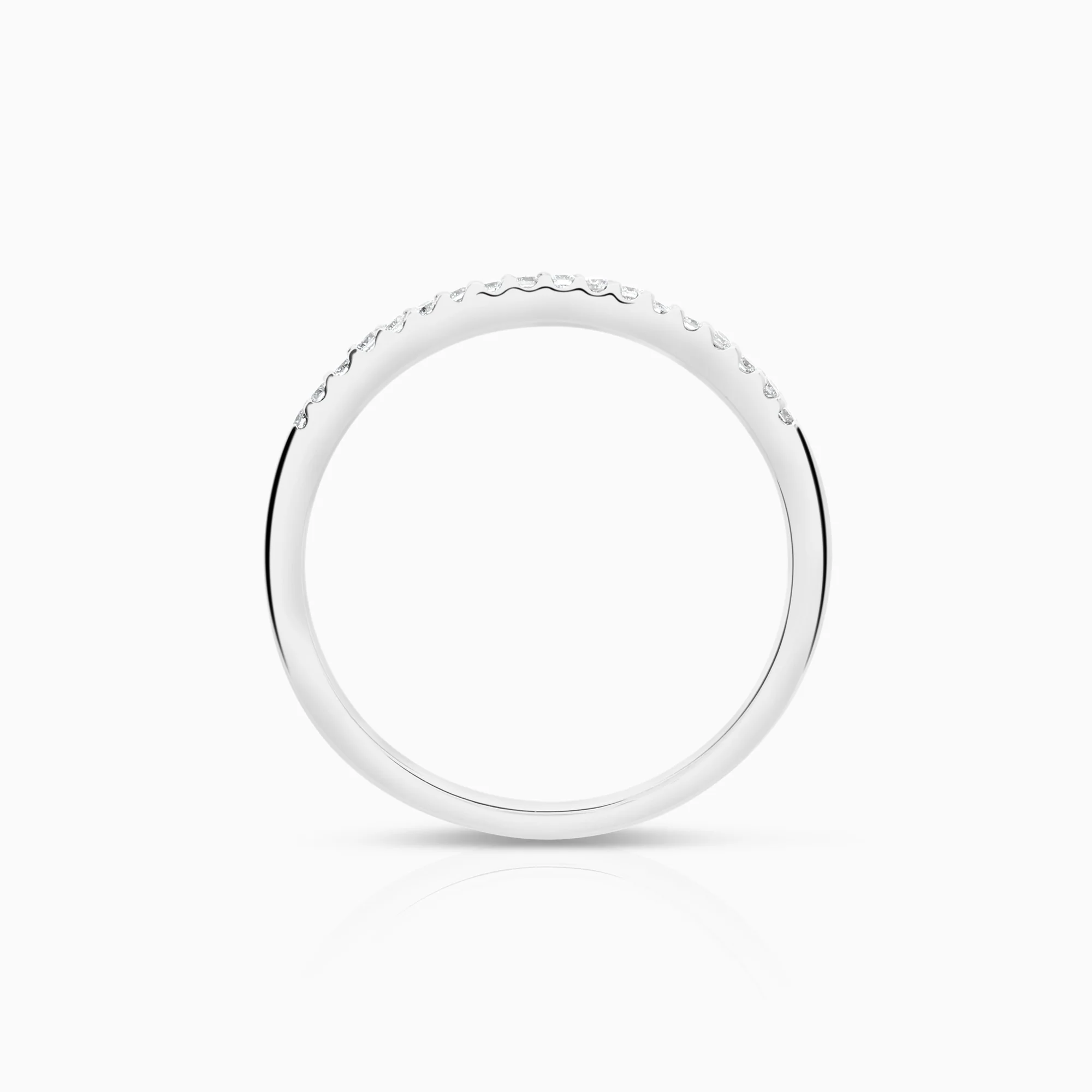 Diamond ring Eternity 0.13ct 18K white gold - Image 2