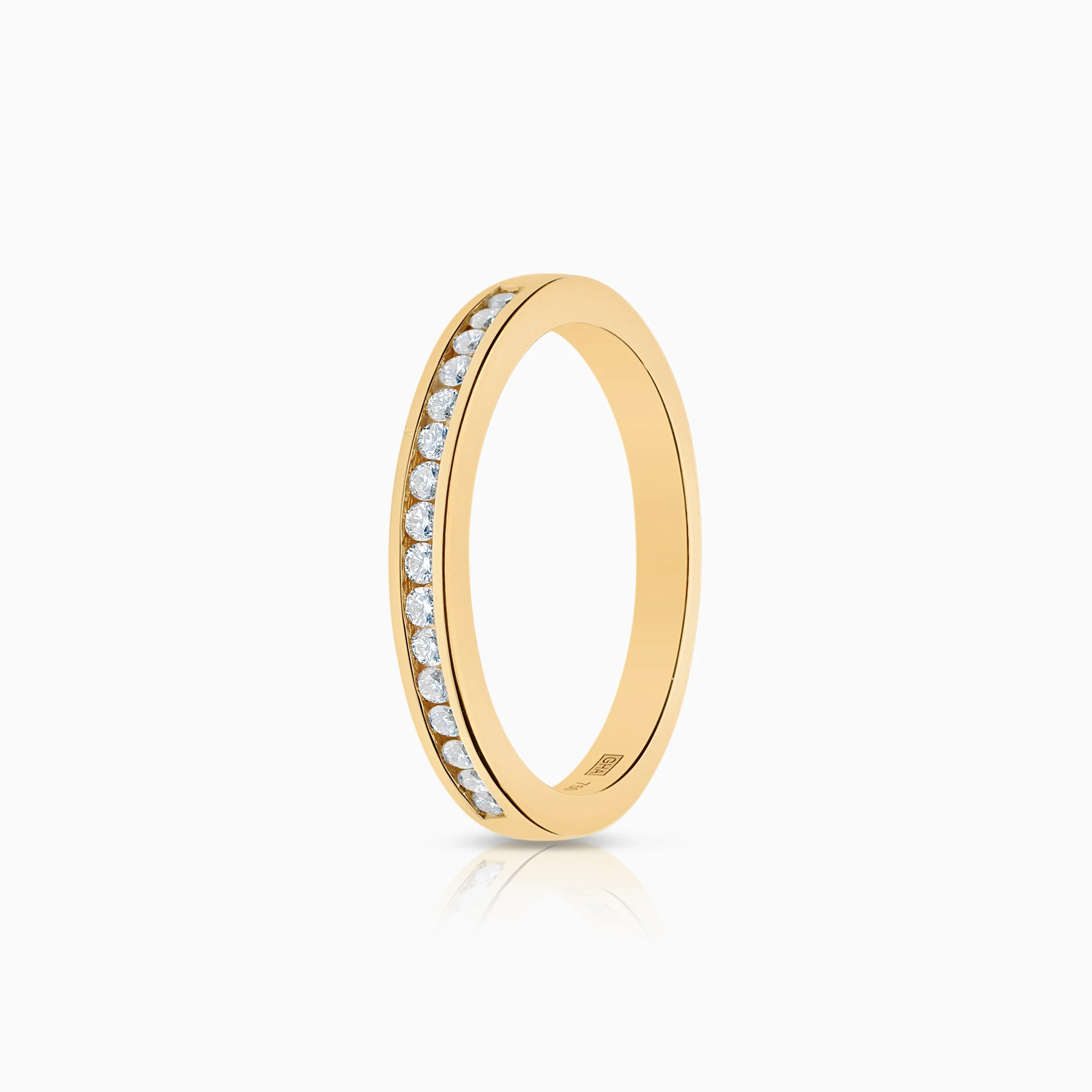 Diamond ring eternity 0.15ct 18K gold