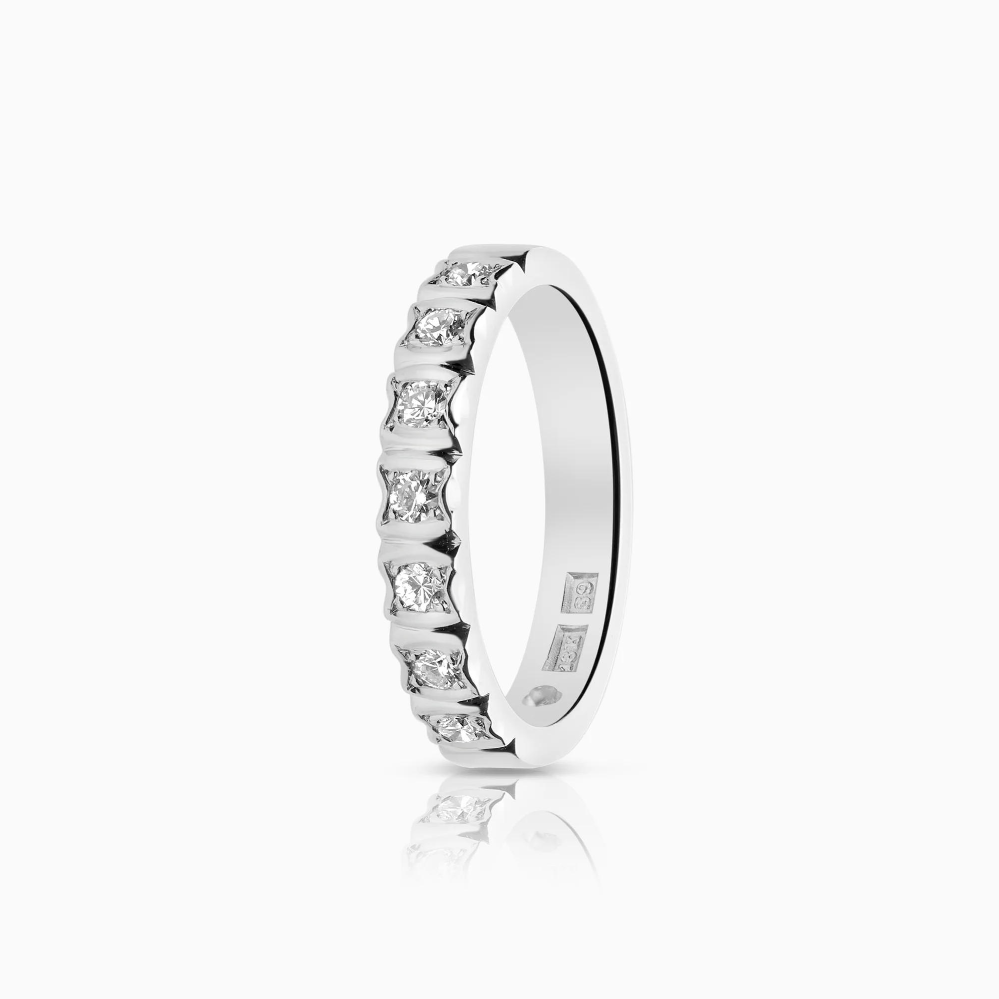 Diamond ring eternity 0.23ct 18K white gold