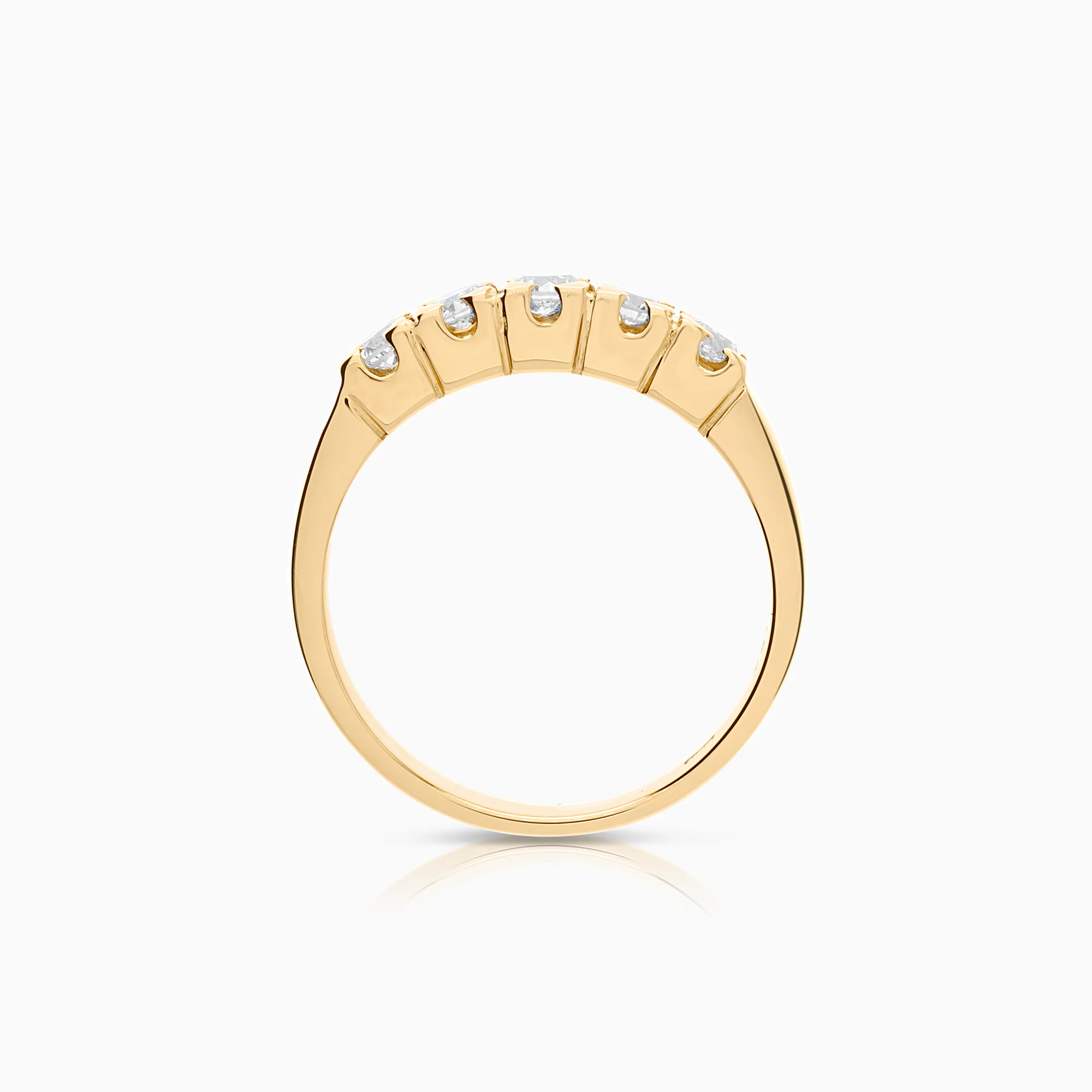 Diamond ring eternity 0.35ct 18K gold - Image 2