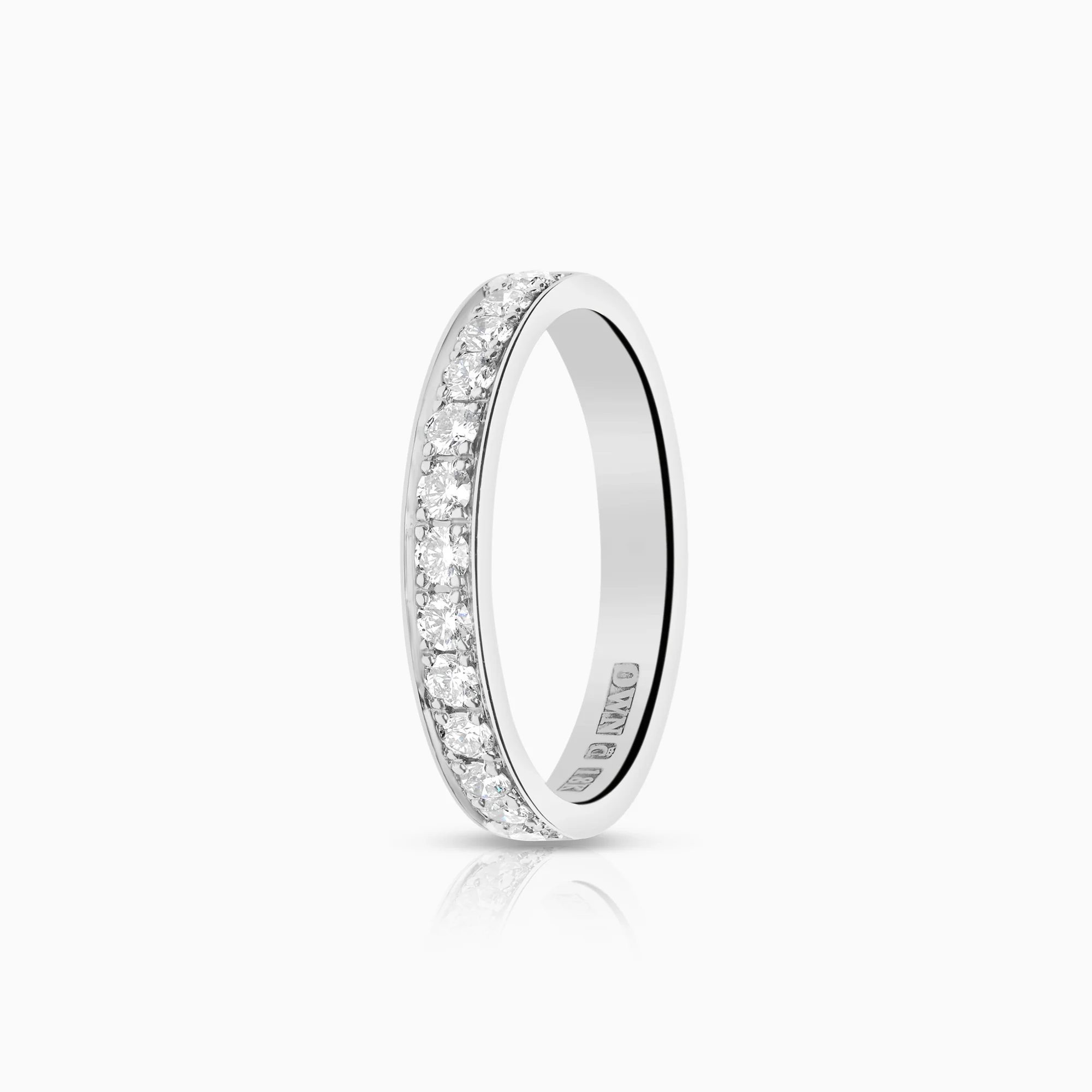 Diamond alliance ring 0.39ct 18K white gold