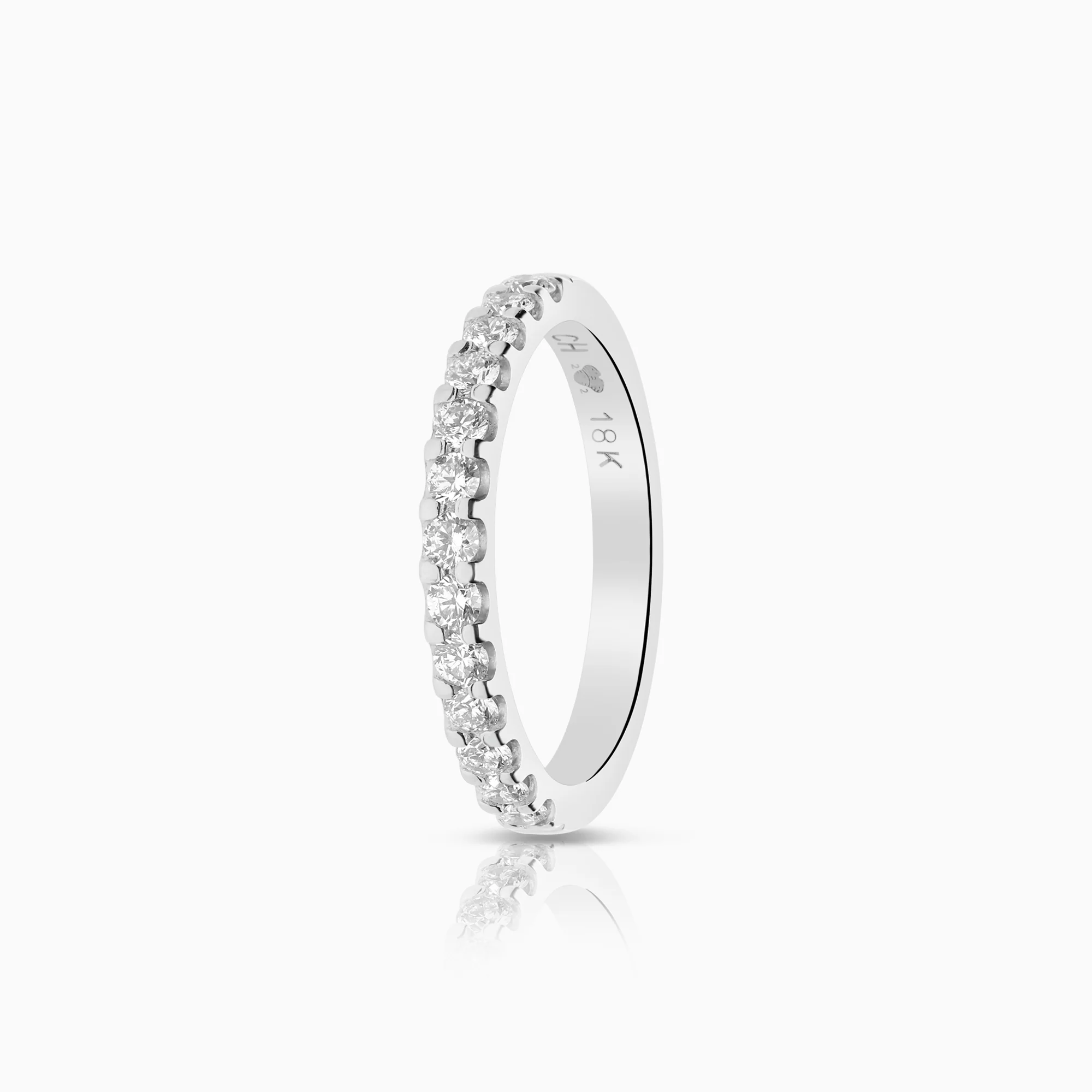 Diamond ring Eternity 0.39ct 18K white gold