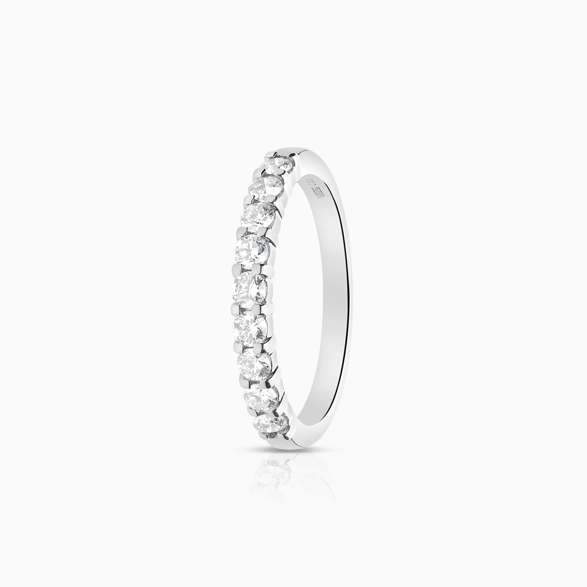 Diamond ring Eternity 0.45ct 18K white gold