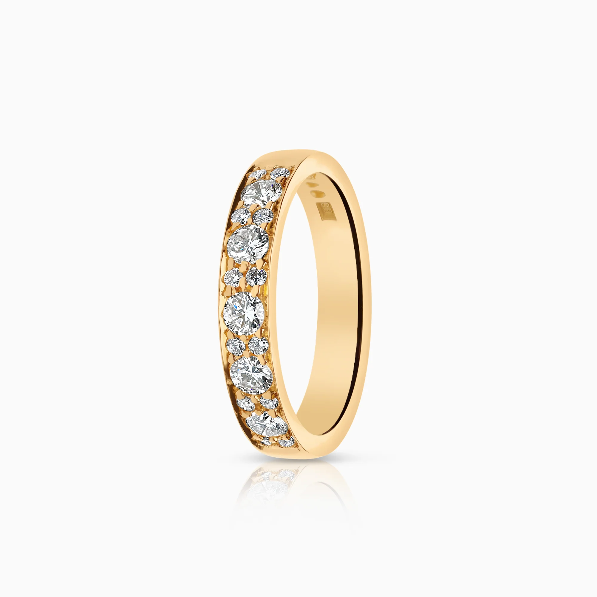 Diamond ring eternity 0.62ct 18K gold