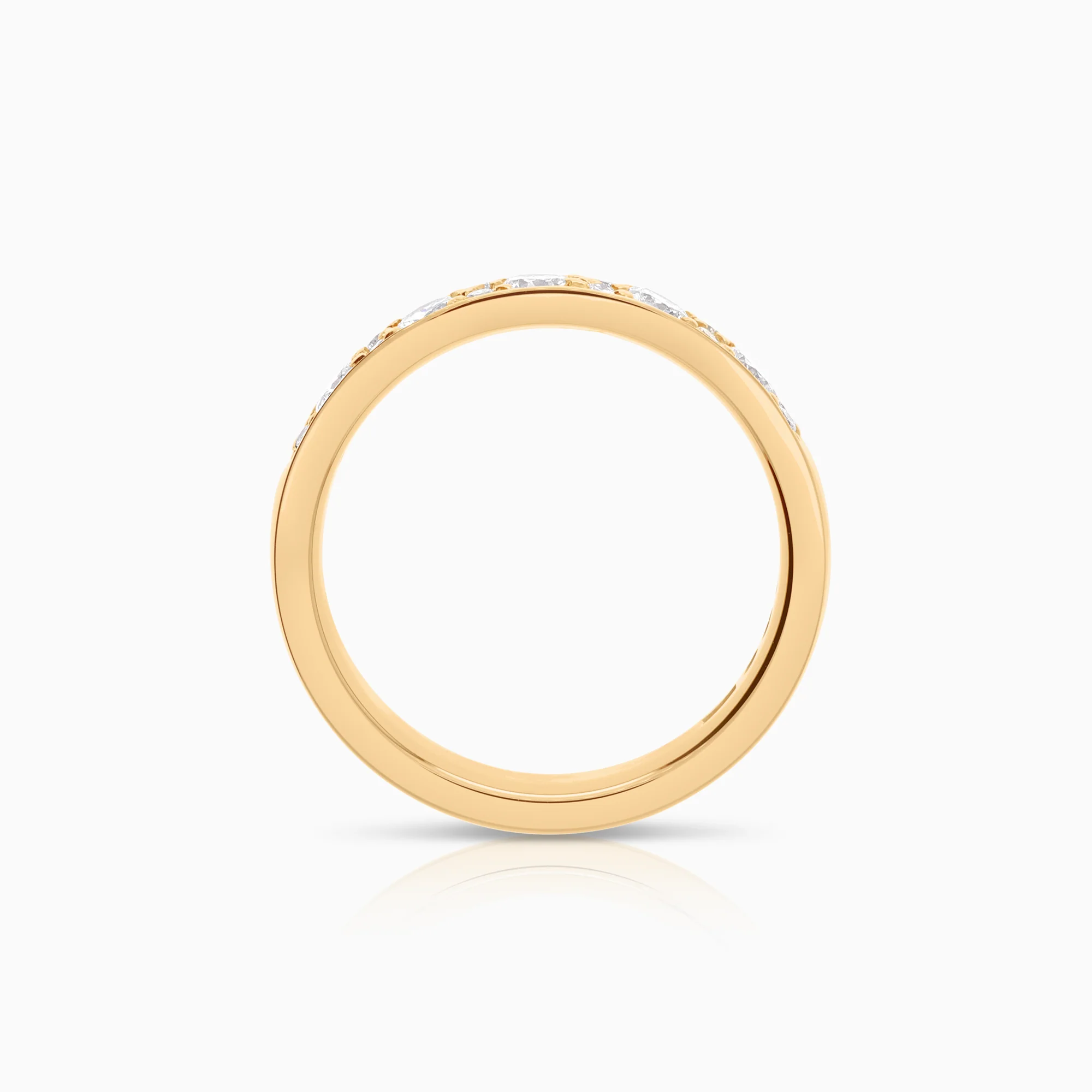 Diamond ring eternity 0.62ct 18K gold - Image 2