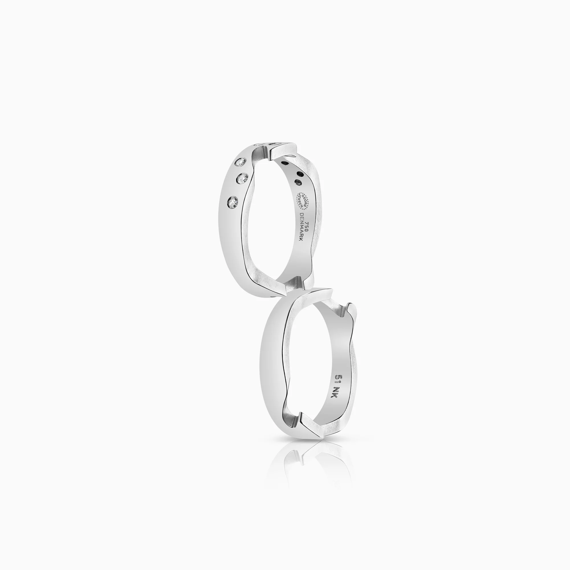 Diamond ring Georg Jensen Fusion 0.13ct 18K white gold - Image 3