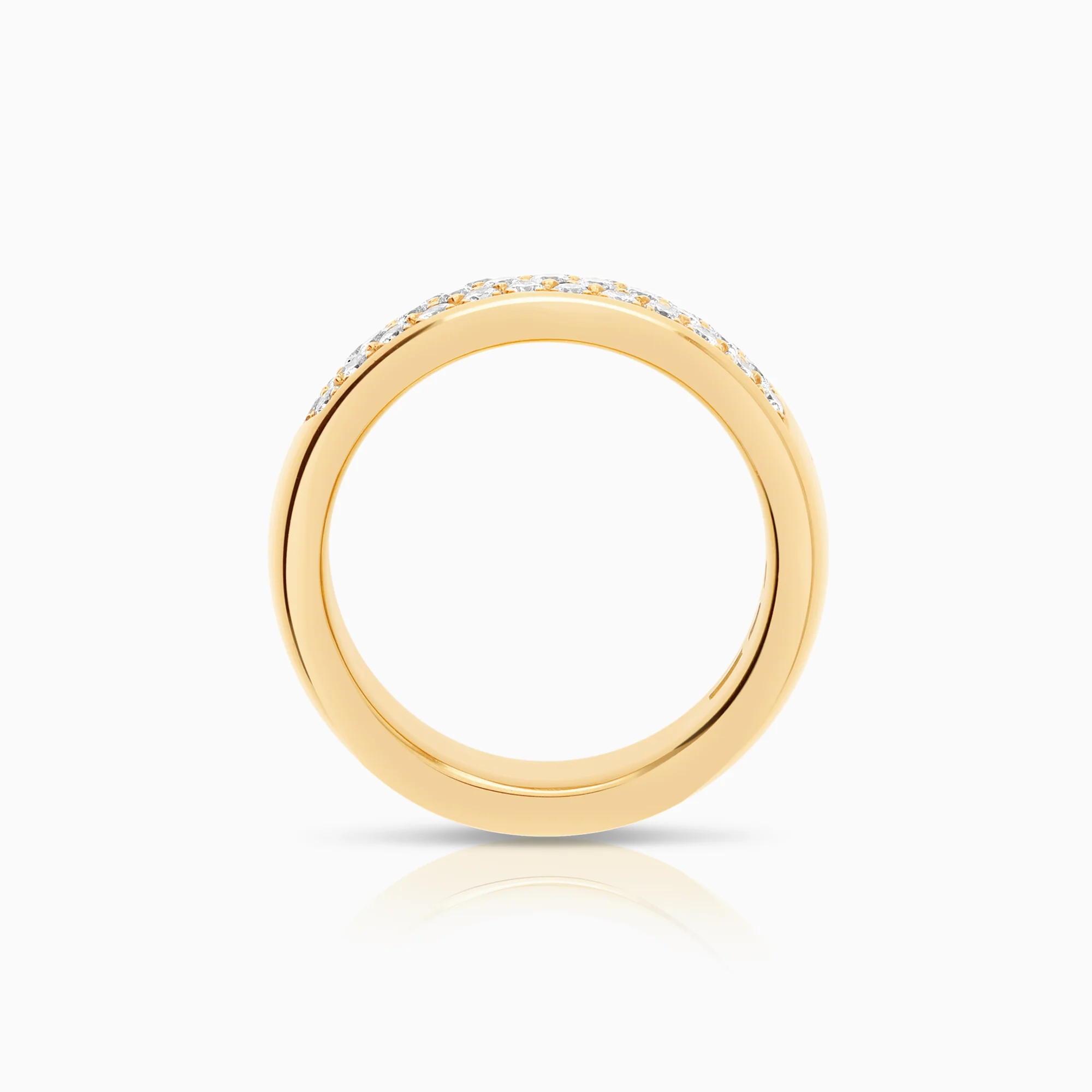 Diamond ring pavé 0.76ct 18K gold - Image 3