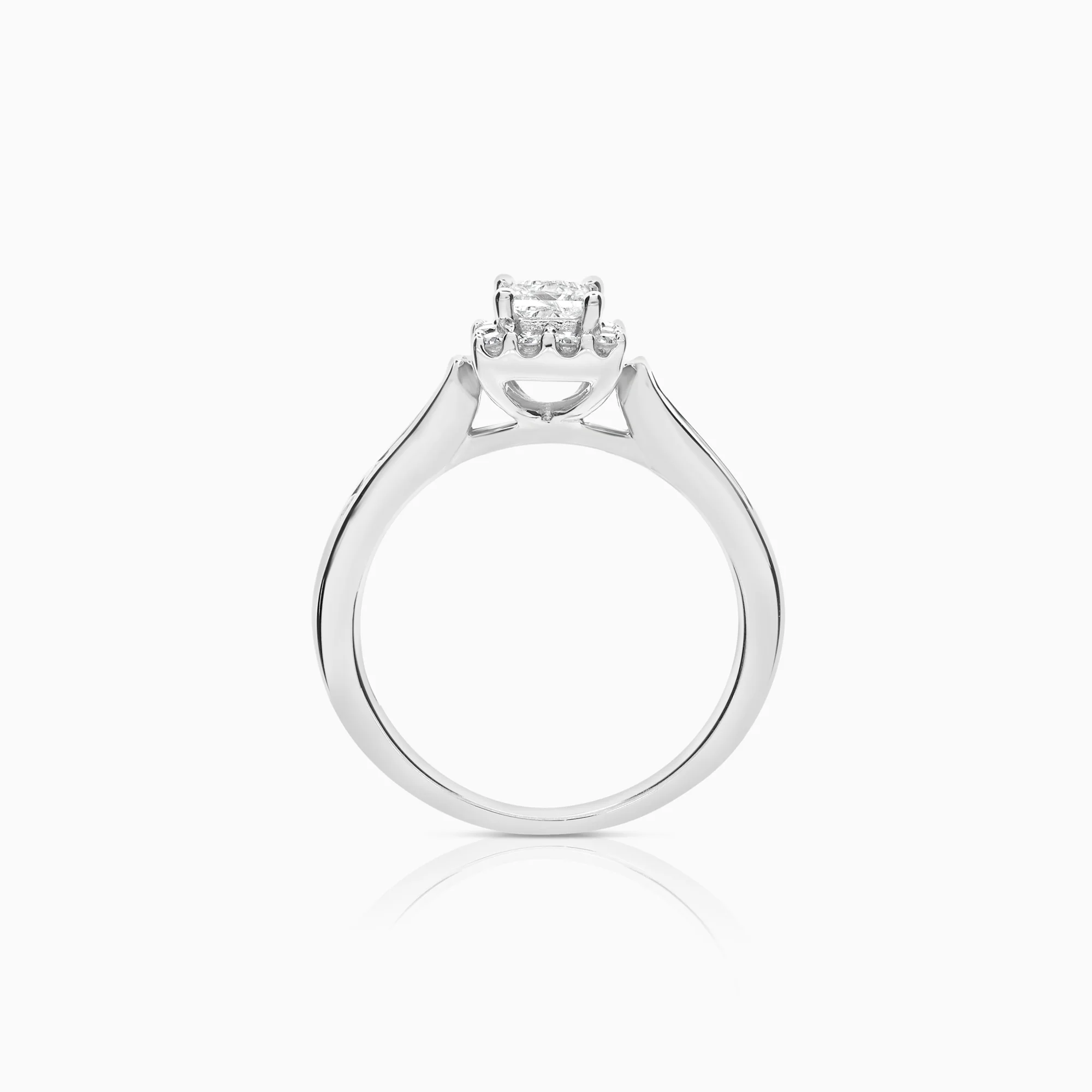 Princess diamond ring 0.56ct 18K white gold - Image 2