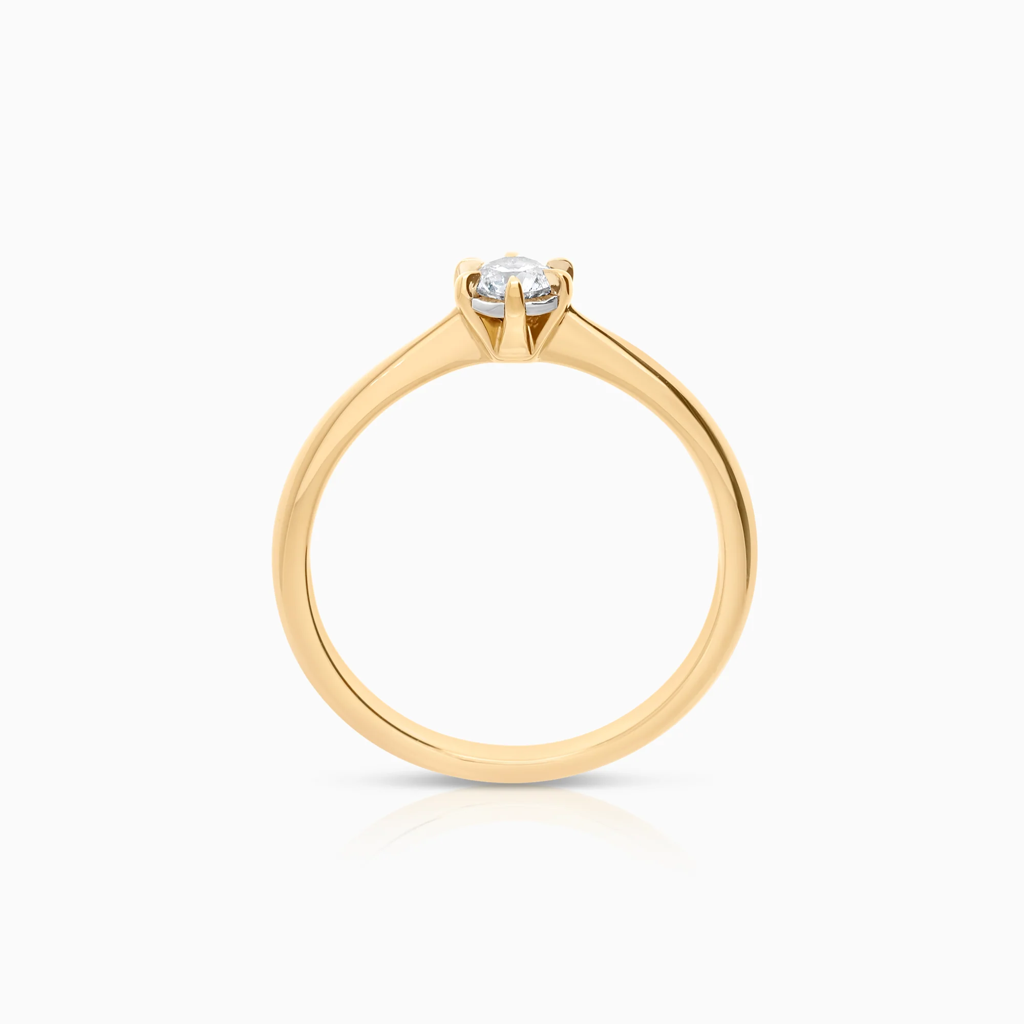 Solitaire ring 0.20ct 18K gold - Image 2