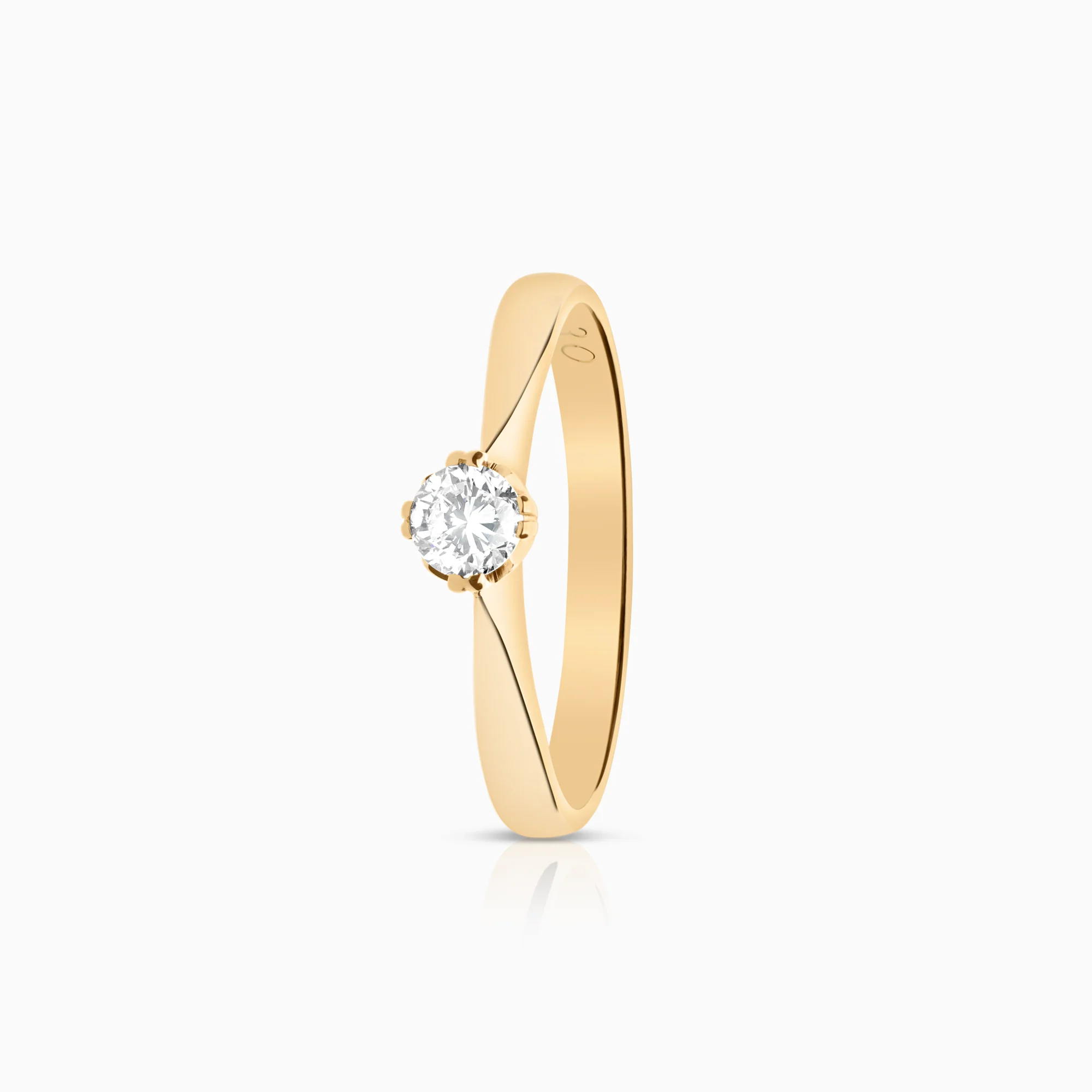 Solitaire ring 0.30ct 18K gold