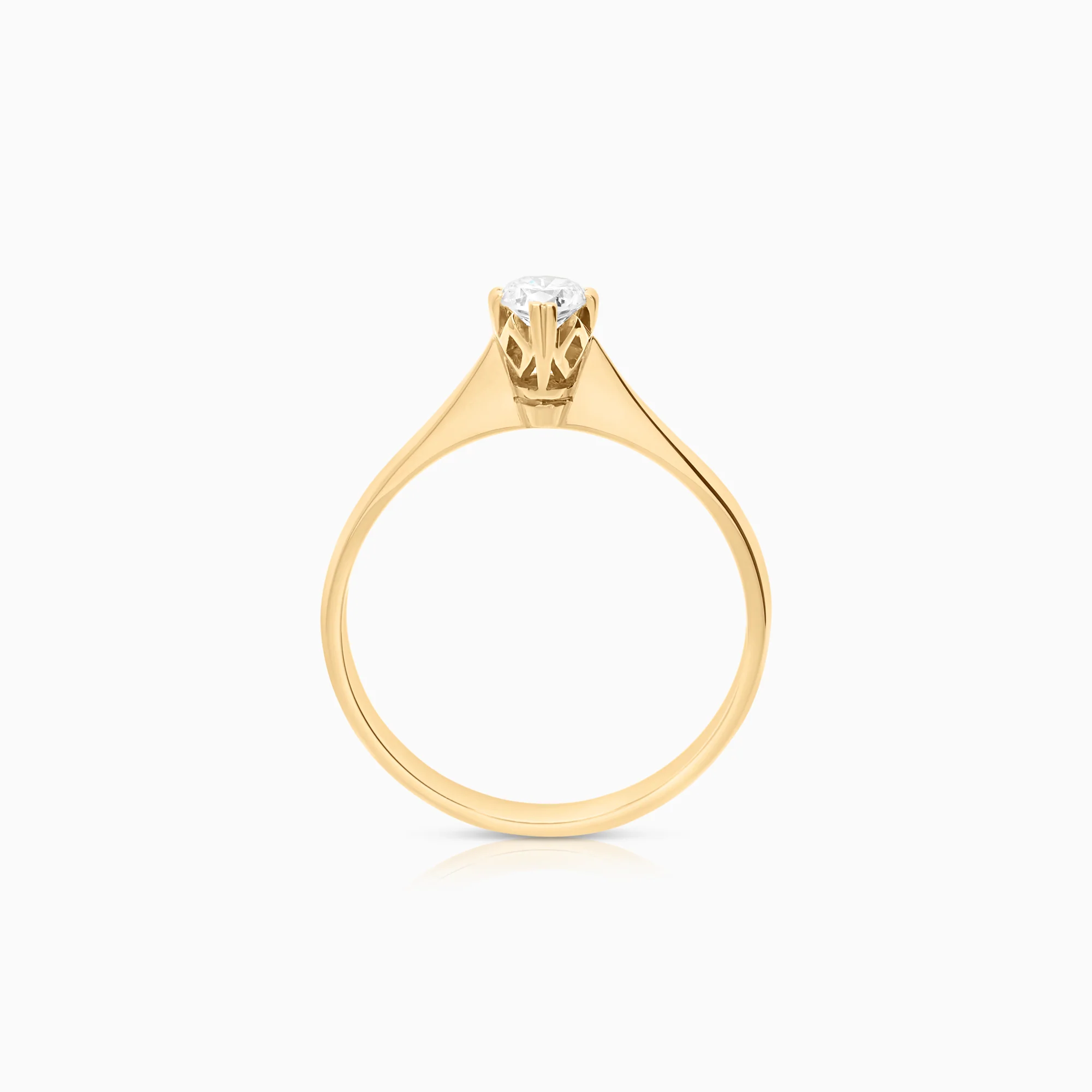 Solitaire ring 0.30ct 18K gold - Image 2