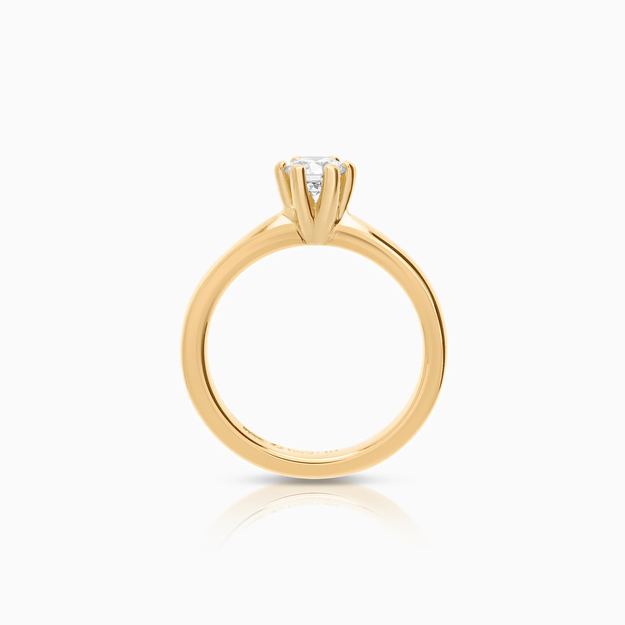 Solitaire ring 0.35ct 18K gold - Image 2