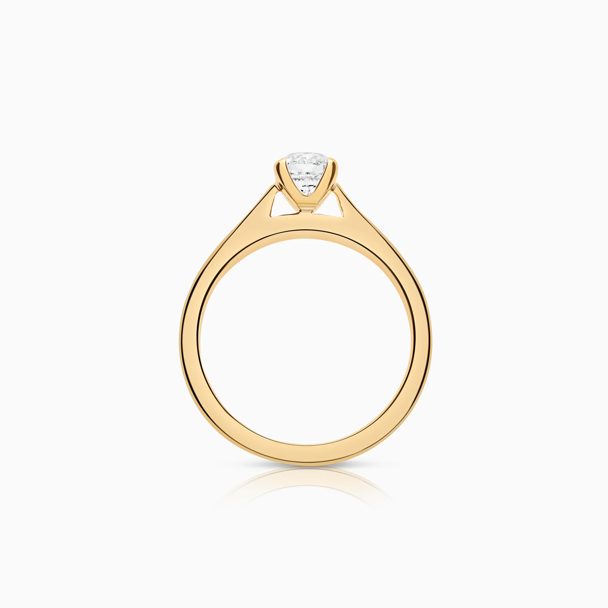 Solitaire ring 0.50ct 18K gold - Image 2
