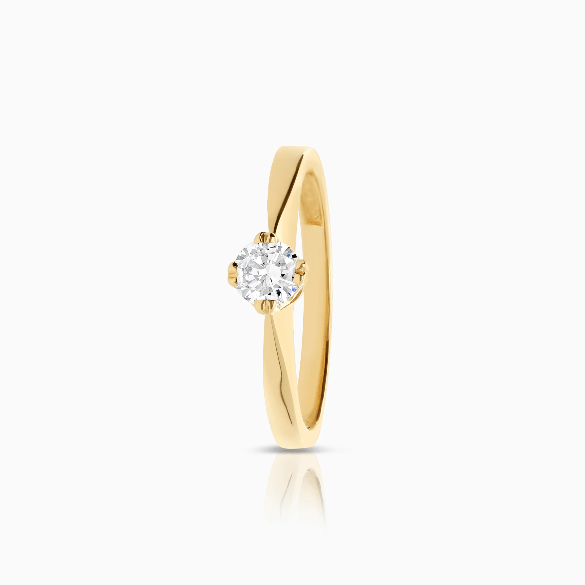 Diamond ring solitaire 0.27ct 18K