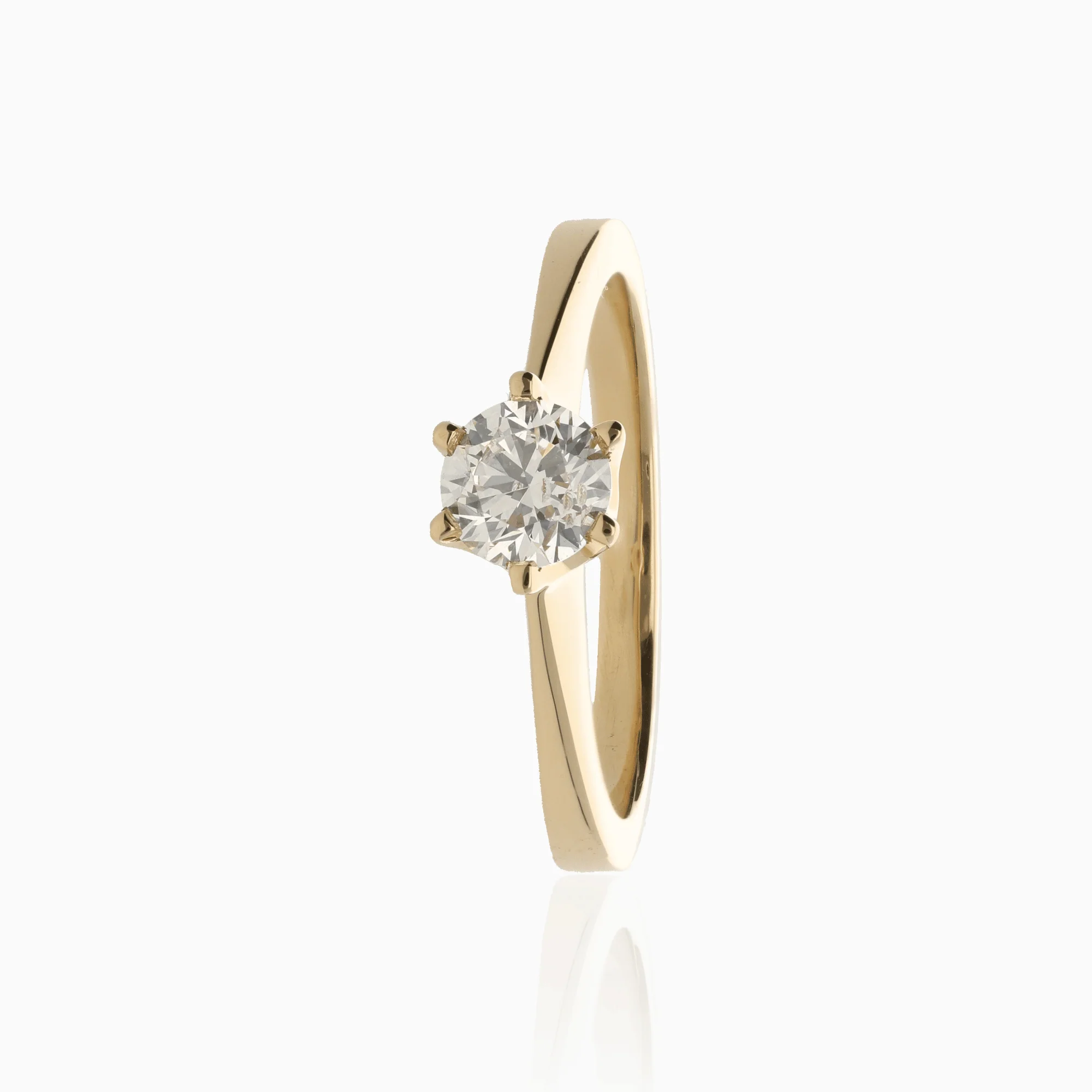 Diamond ring solitaire 0.40ct 18K