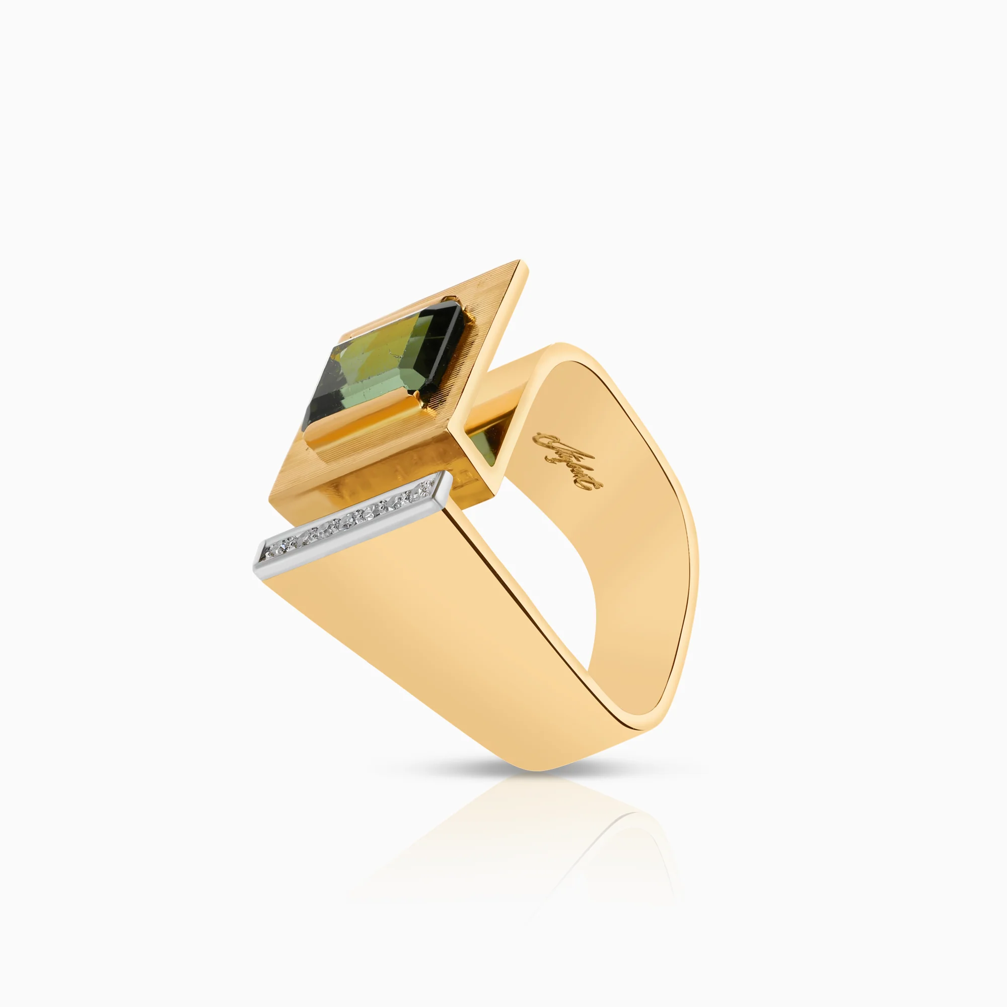 Engelbert gemstone ring tourmaline 18K gold - Image 4