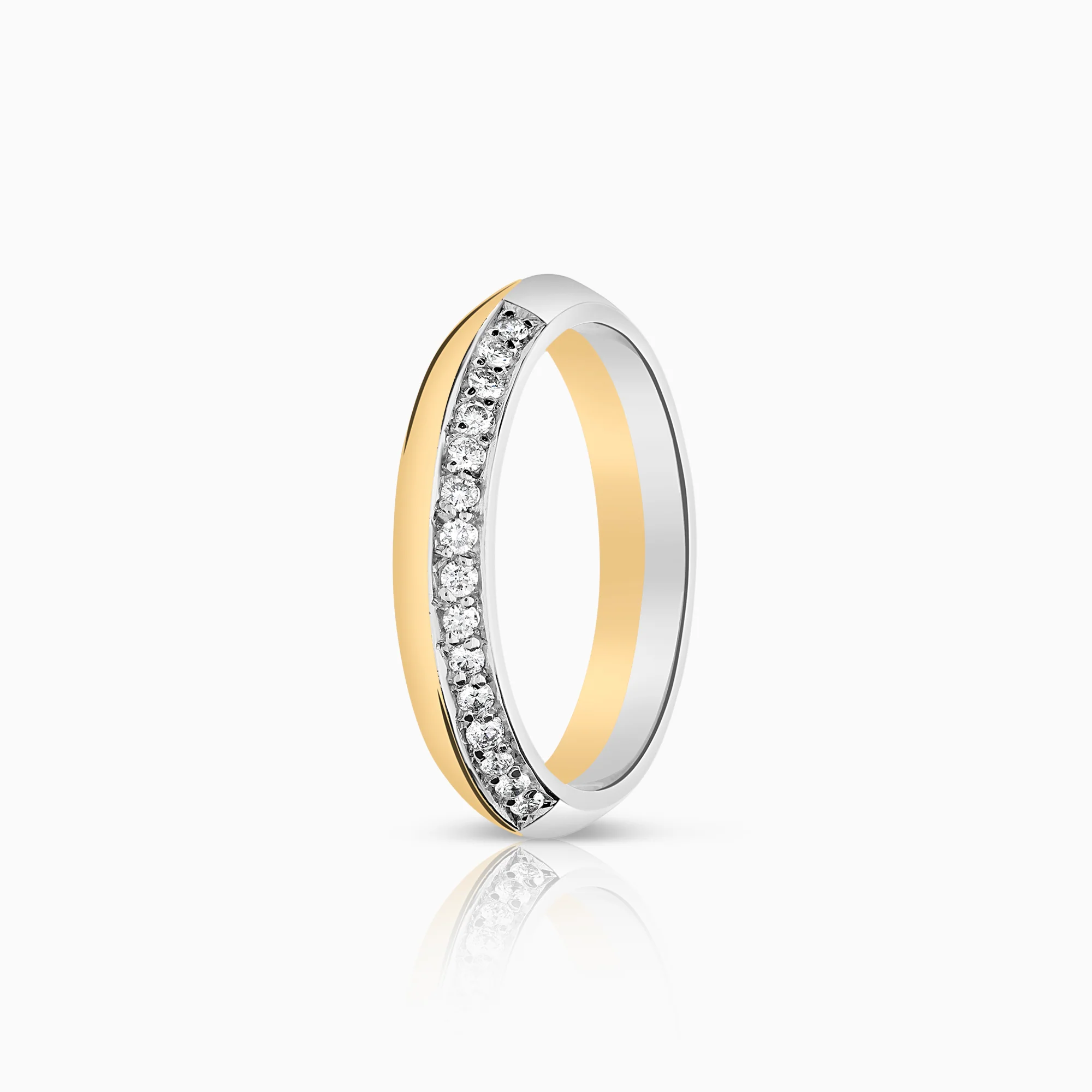 Engelbert diamond ring 0.15ct 18K gold/white gold