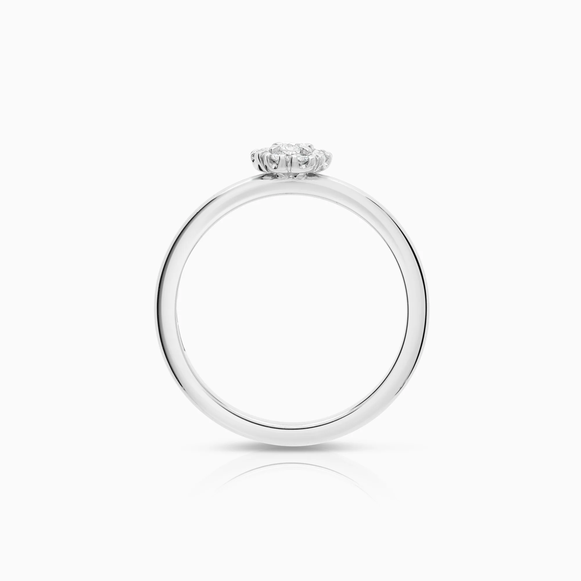 Engelbert diamond ring Halo 0.15ct 18K white gold - Image 2