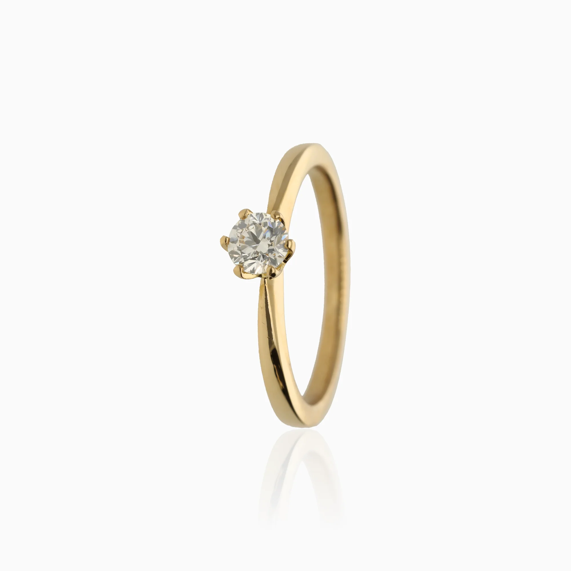 Solitaire ring 0.25ct 18K