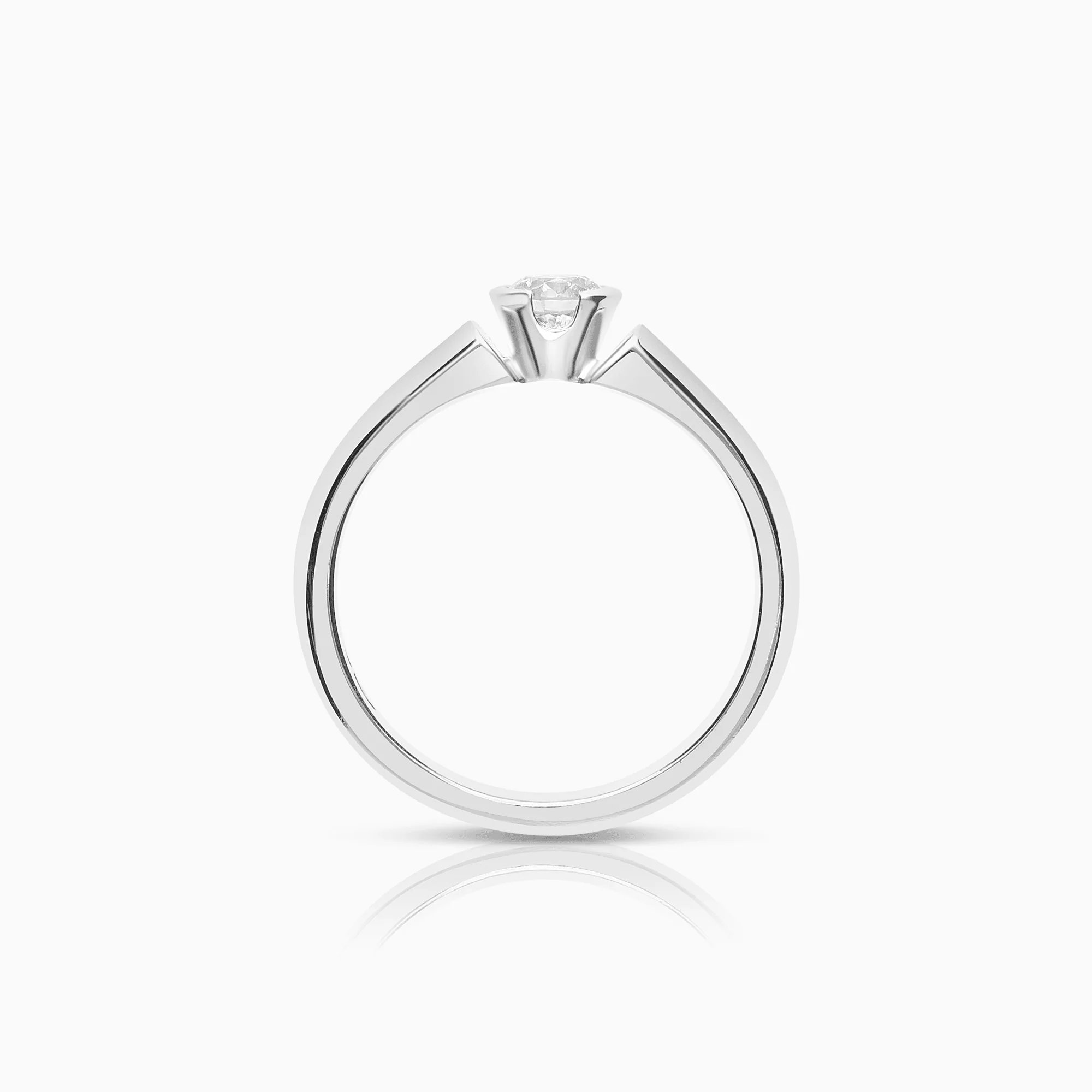 Solitaire ring 0.30ct 18K white gold - Image 2