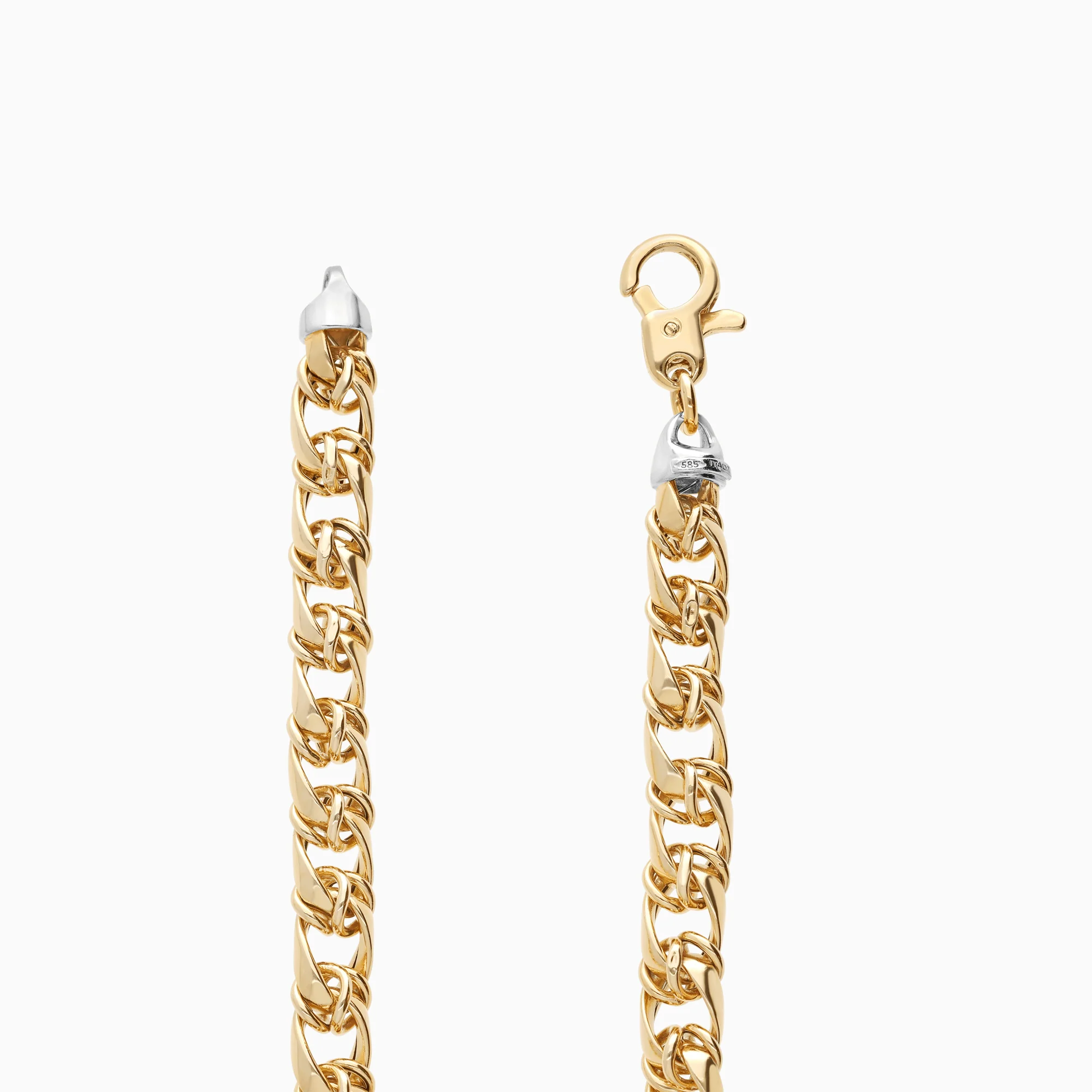 Fantasy link bracelet 9.48g 14K yellow/white gold - Image 2
