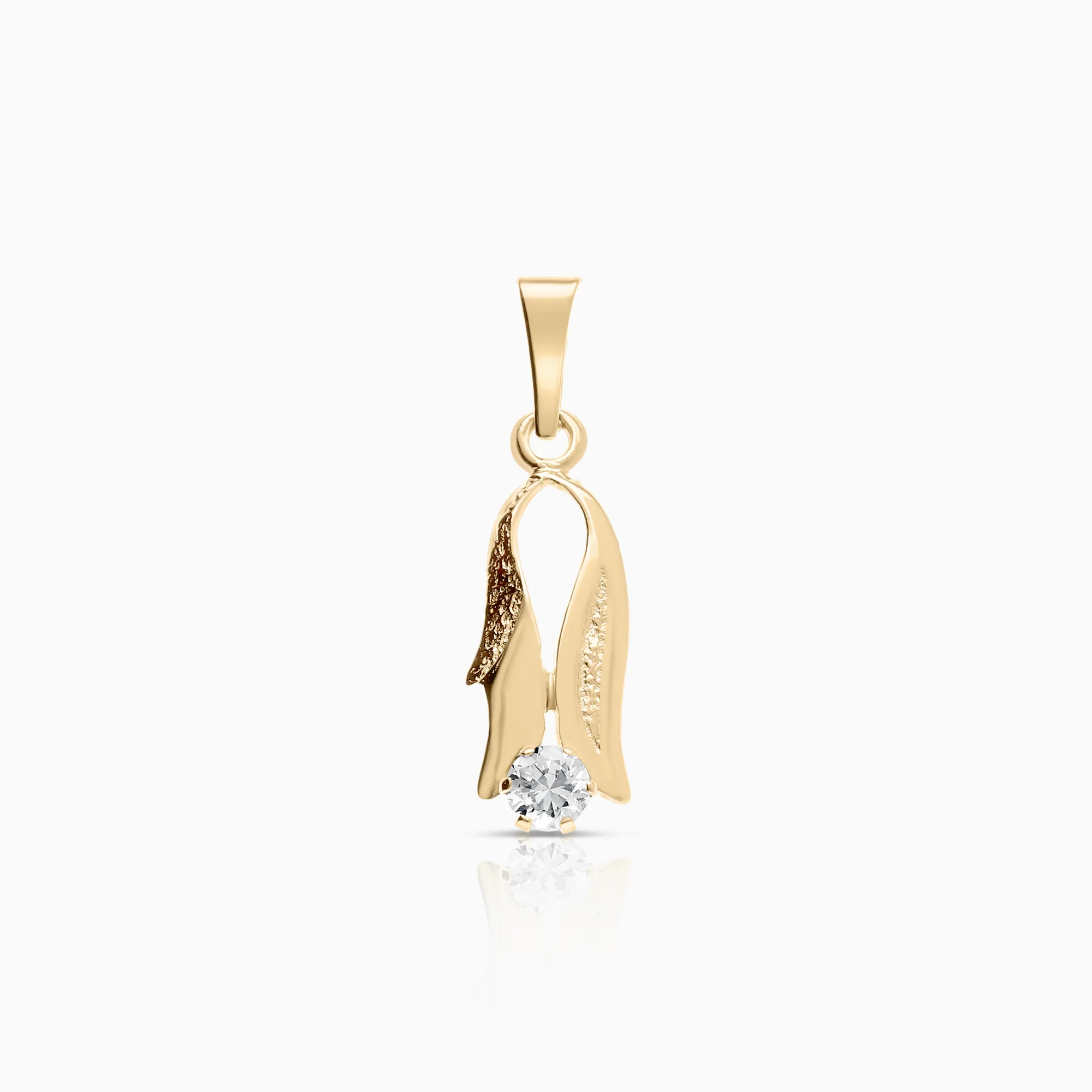 Pendant 0.43g 18K gold with cubic zirconia