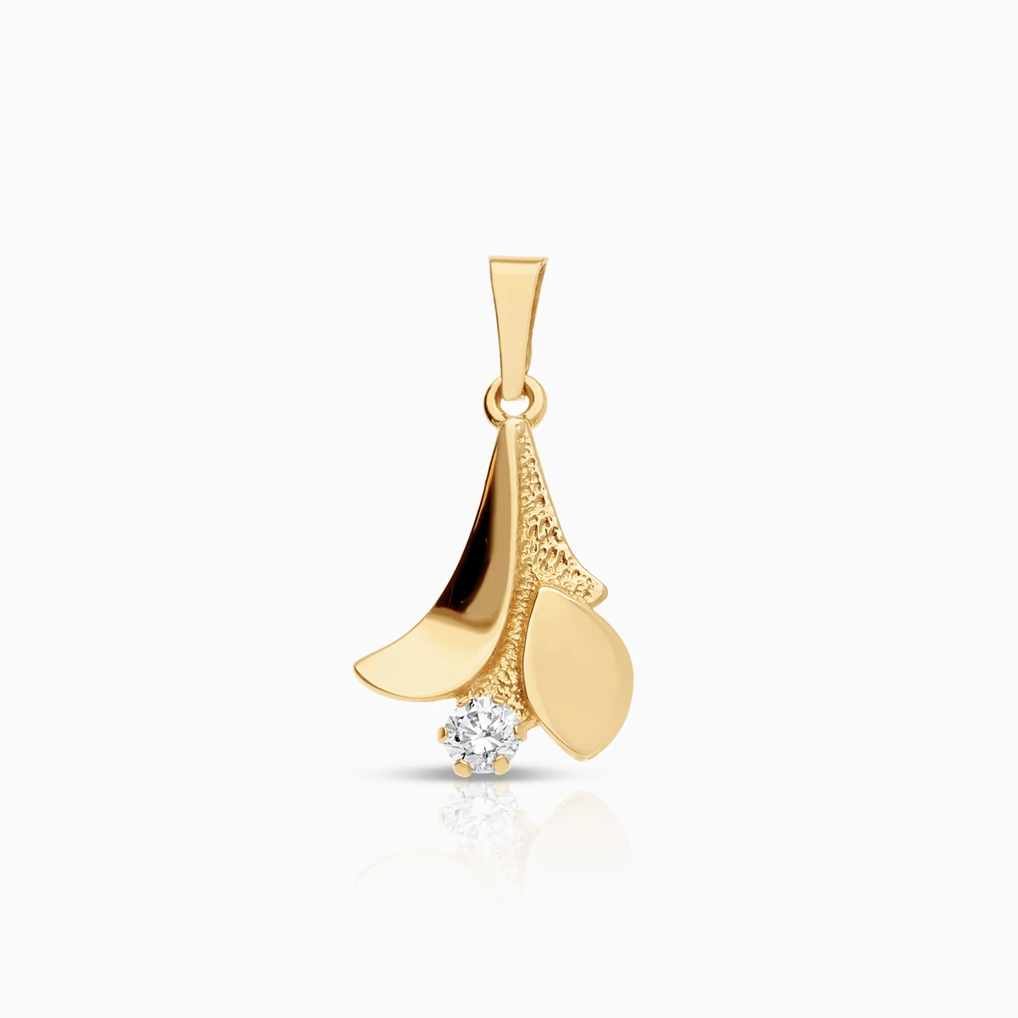 Pendant 0.83g 18K gold with cubic zirconia